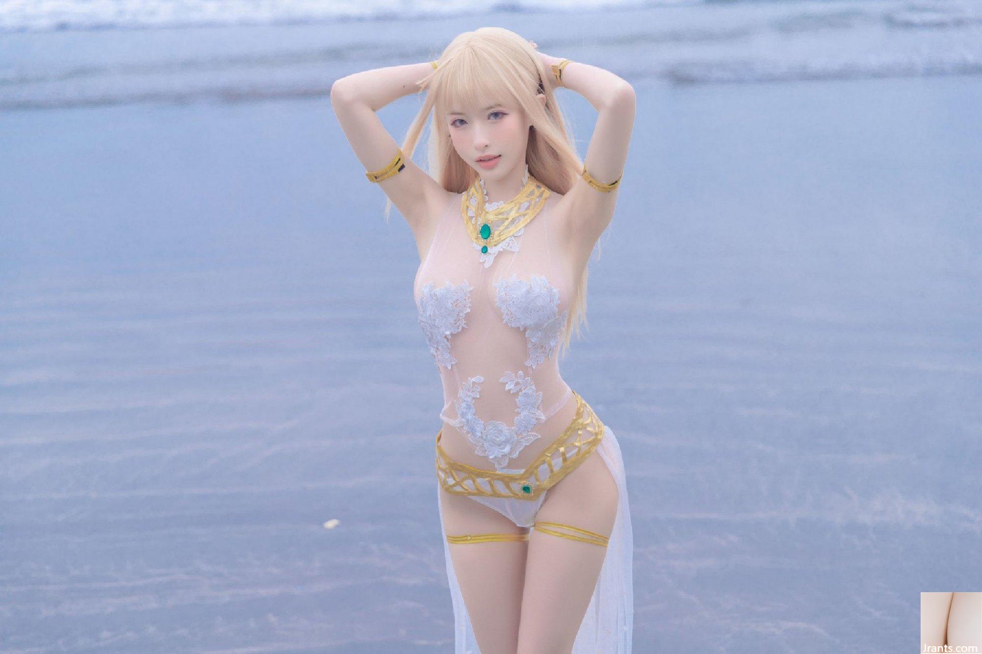 (Selebriti internet COSER) Kemungkinan Yuno Shimizu – Pakaian Renang Mary Rose White (33P)