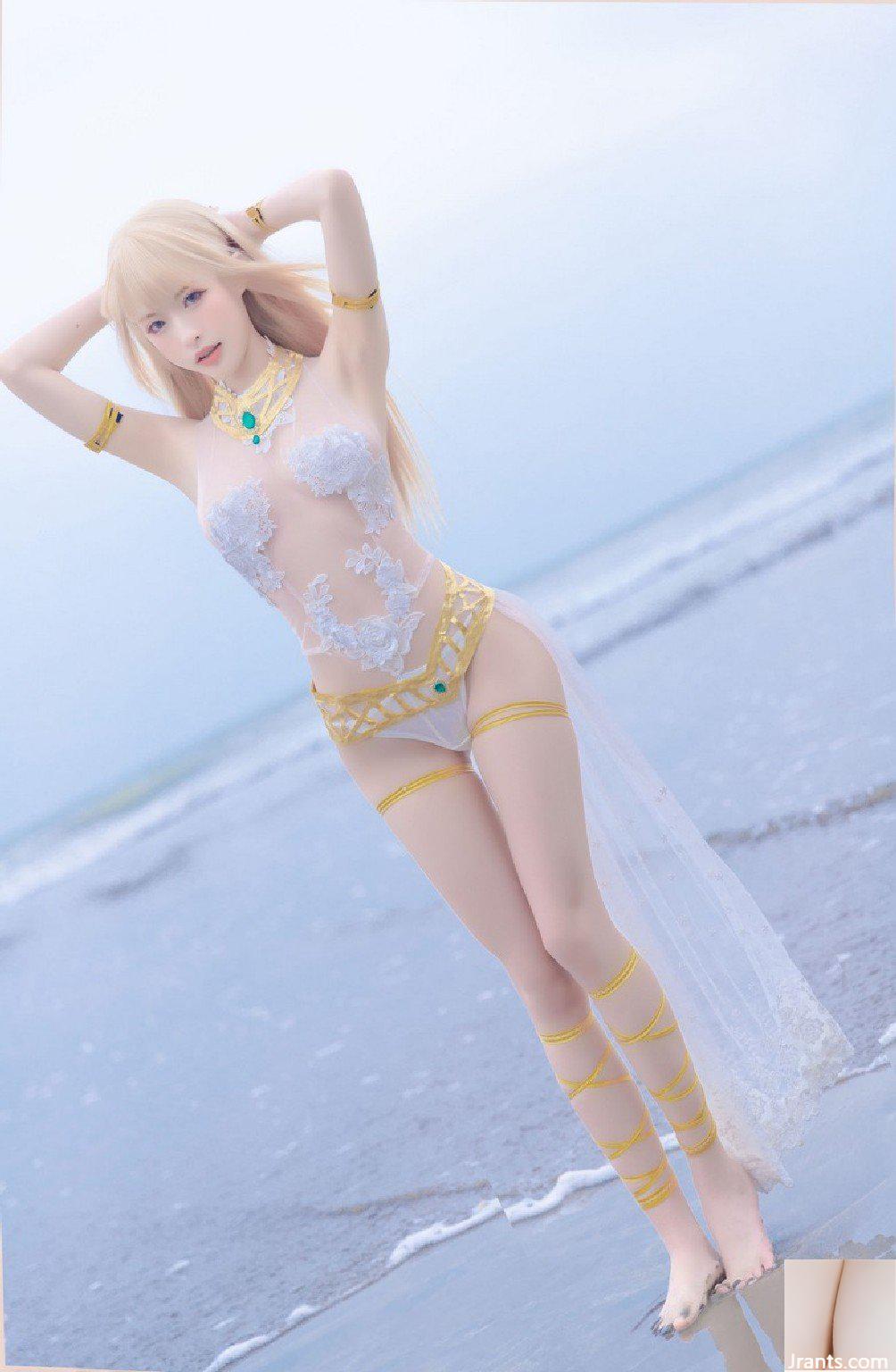 (Celebridade da Internet COSER) Probabilidade Yuno Shimizu – Mary Rose White Swimwear (33P)