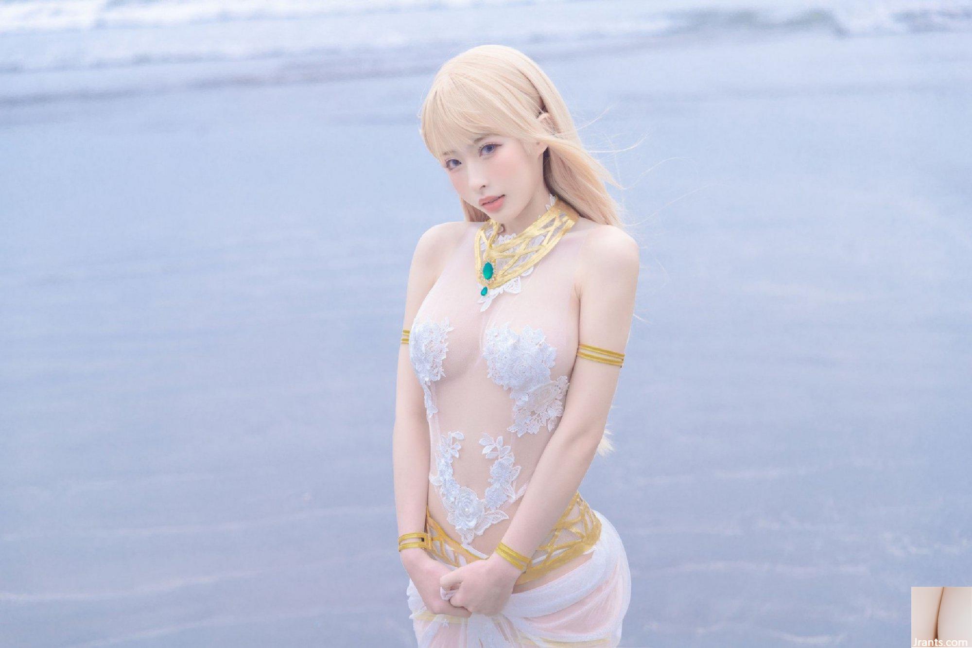 (Celebridade da Internet COSER) Probabilidade Yuno Shimizu – Mary Rose White Swimwear (33P)