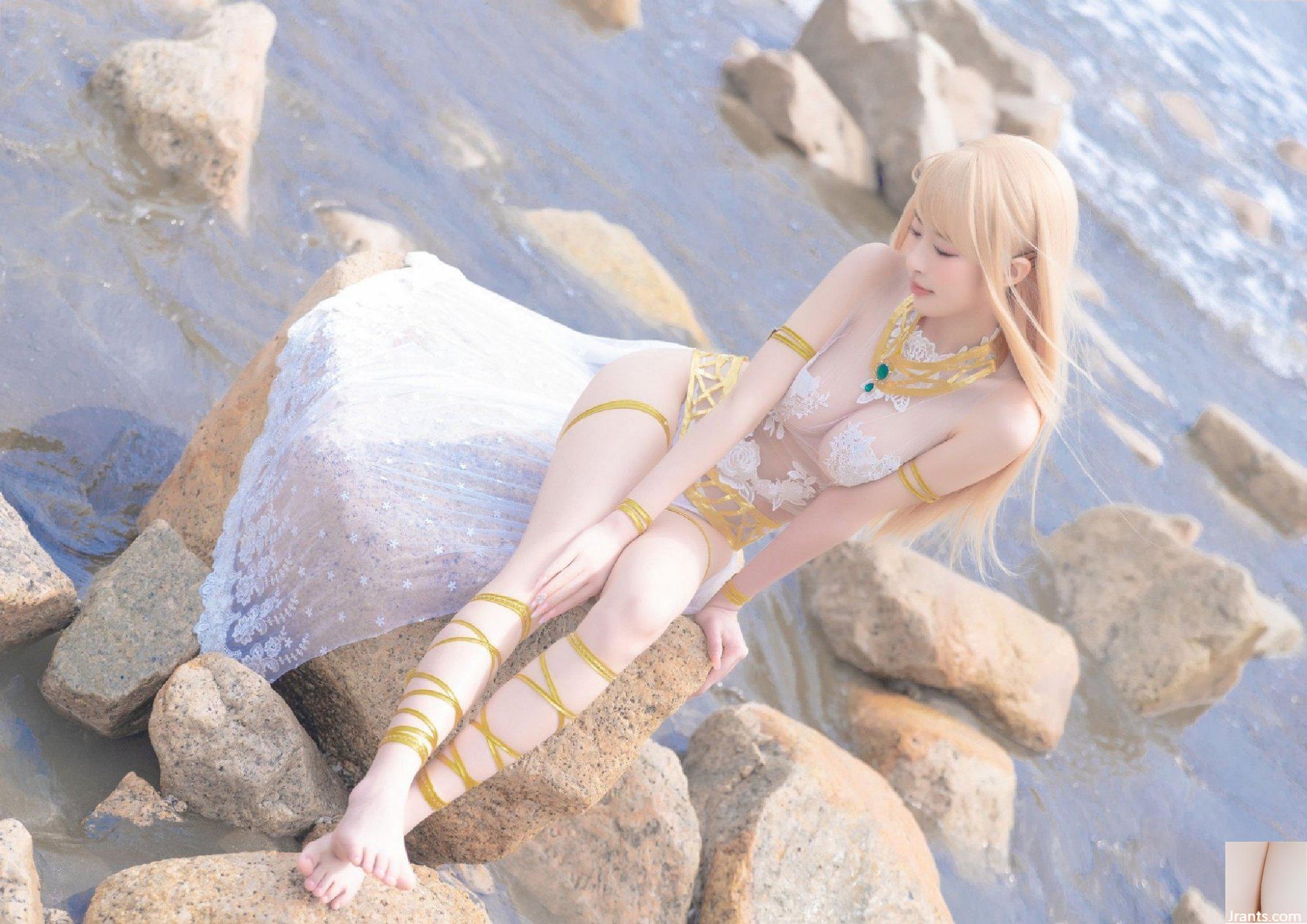 (Celebridade da Internet COSER) Probabilidade Yuno Shimizu – Mary Rose White Swimwear (33P)