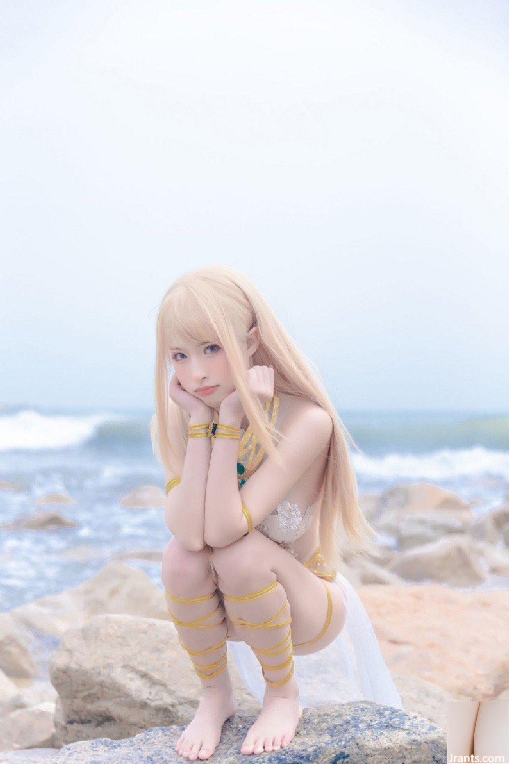 (Celebridade da Internet COSER) Probabilidade Yuno Shimizu – Mary Rose White Swimwear (33P)