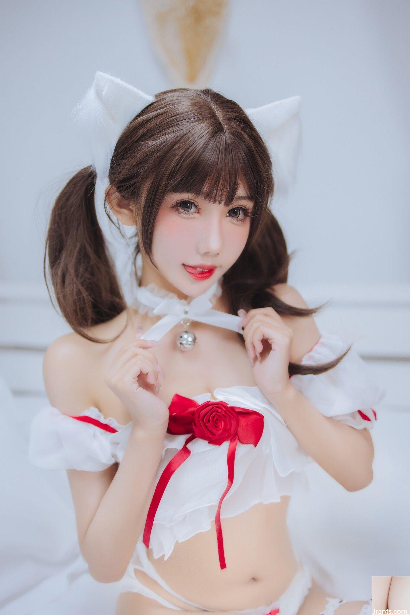 (Coleção online) Exclusivo VIP Welfare Girl Fairy Moon &#8220;White Cat Girl&#8221; (53P)