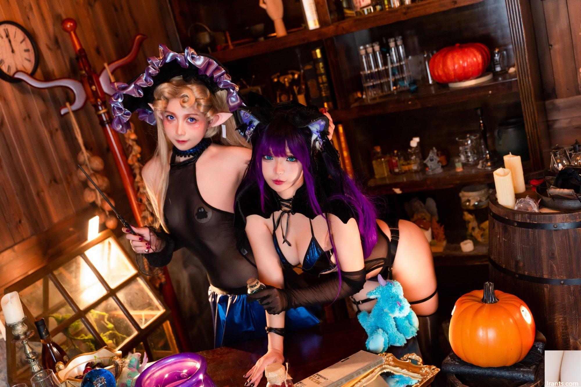 (Koleksi online) Gadis kesejahteraan Kowa Amazake &#038; Orange Wind Chia &#8220;Witch Cat&#8221; VIP eksklusif (108P)