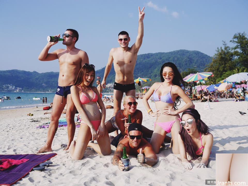 Edisi Ultimate &#8220;Human Love&#8221; Imitasi Quinlivan~Nikita Shu Zichen~Foto payudara besar ditonton oleh orang yang lewat di pantai (22P)