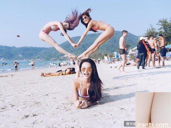 Edisi Ultimate &#8220;Human Love&#8221; Imitasi Quinlivan~Nikita Shu Zichen~Foto payudara besar ditonton oleh orang yang lewat di pantai (22P)