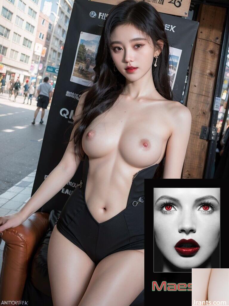 Sabuk sutra hitam Ju Jingyi terbuka (AI Generated)