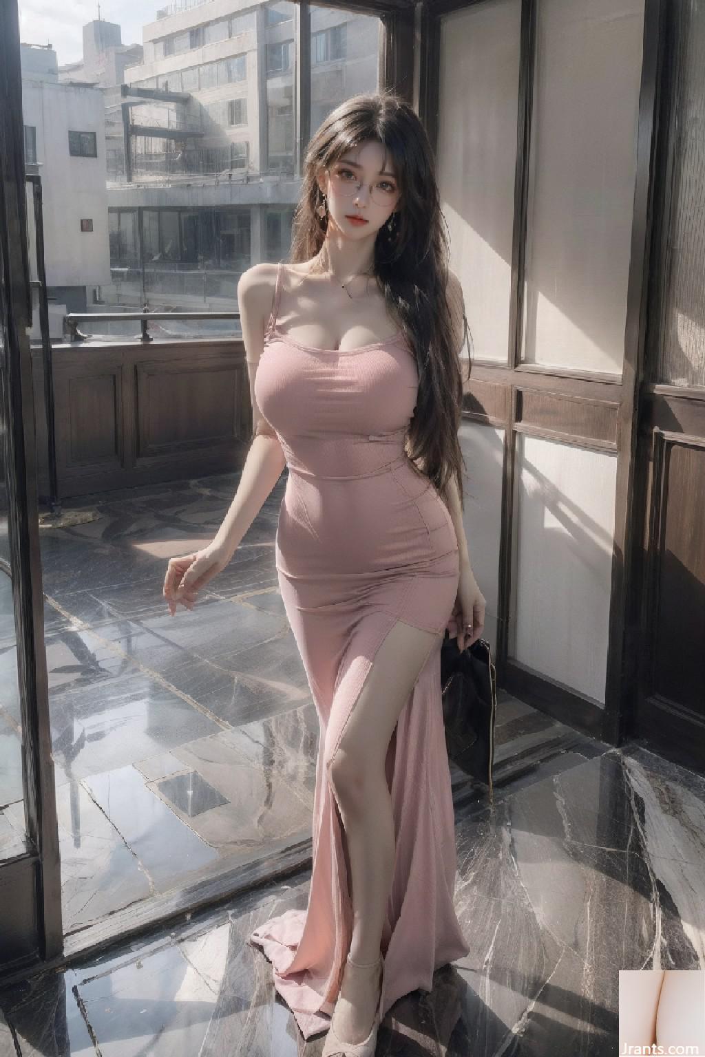 핑크 힙 스커트