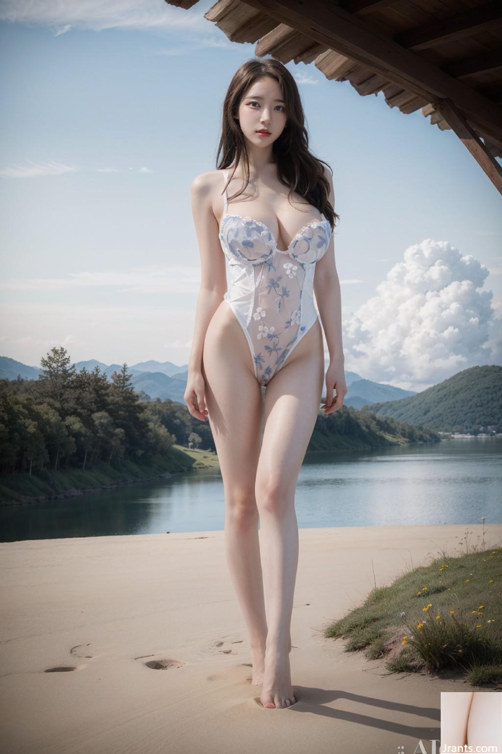 585번 꽃 수영복