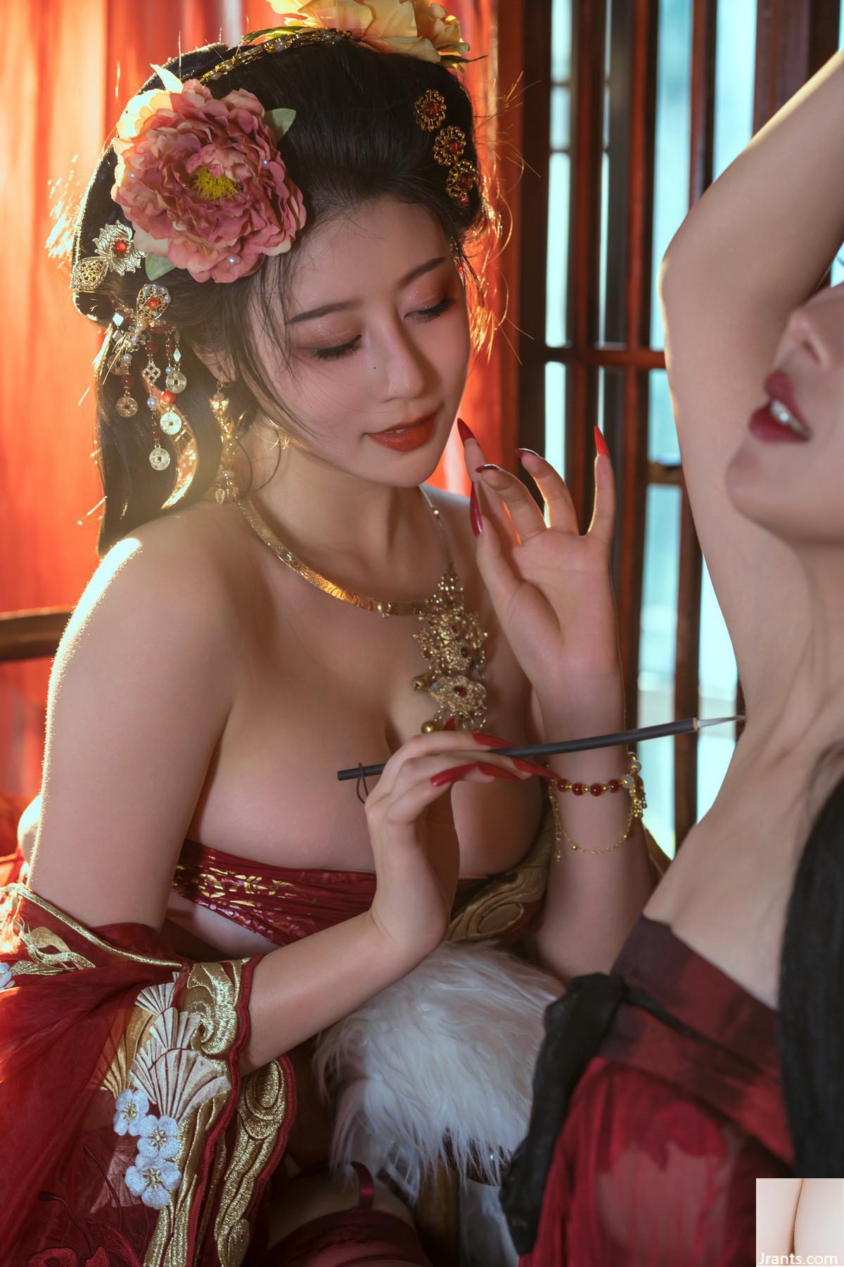 Coser 뷰티 Yunxi Xi Naitao &#038; Naixijiang 멋진 매음굴 로맨스 테마 섹시한 자매 클래식 드레스 마스터가 통통한 모습을 보여줍니다 매혹적인 사진