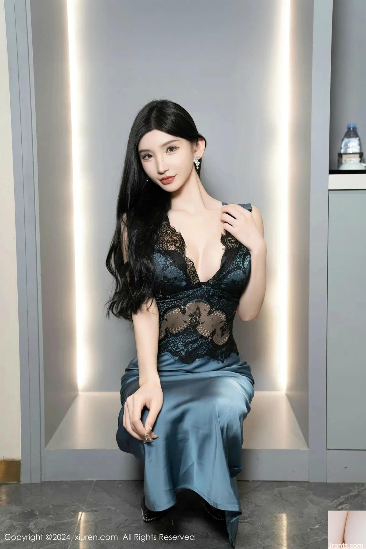 Il numero 8242 di XiuRen della gonna lunga di seta sexy della dea Zhou Yuxi Sally + tuta di tulle nero che mostra una foto di tentazione del corpo perfetto (107P)