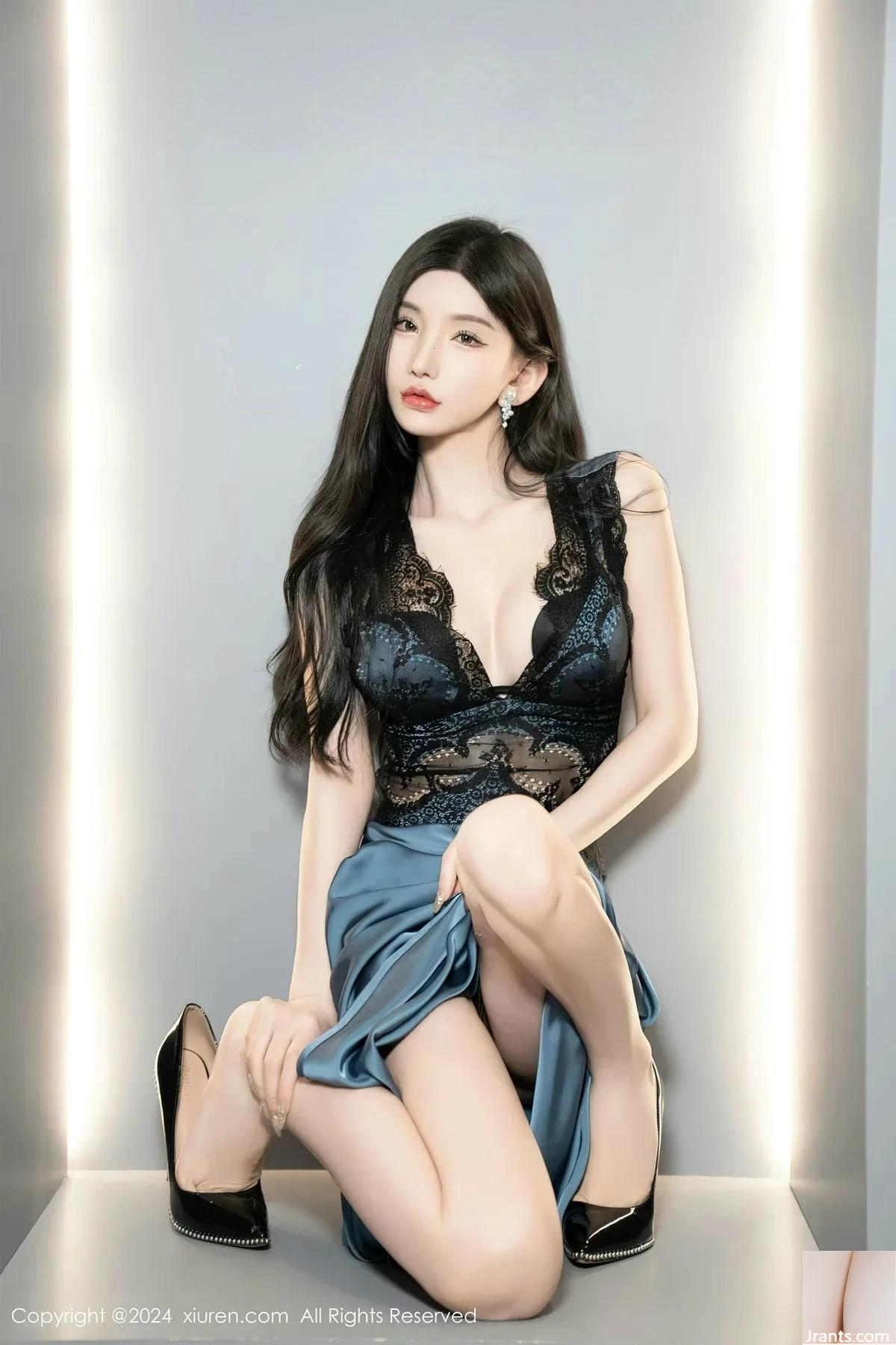 Il numero 8242 di XiuRen della gonna lunga di seta sexy della dea Zhou Yuxi Sally + tuta di tulle nero che mostra una foto di tentazione del corpo perfetto (107P)