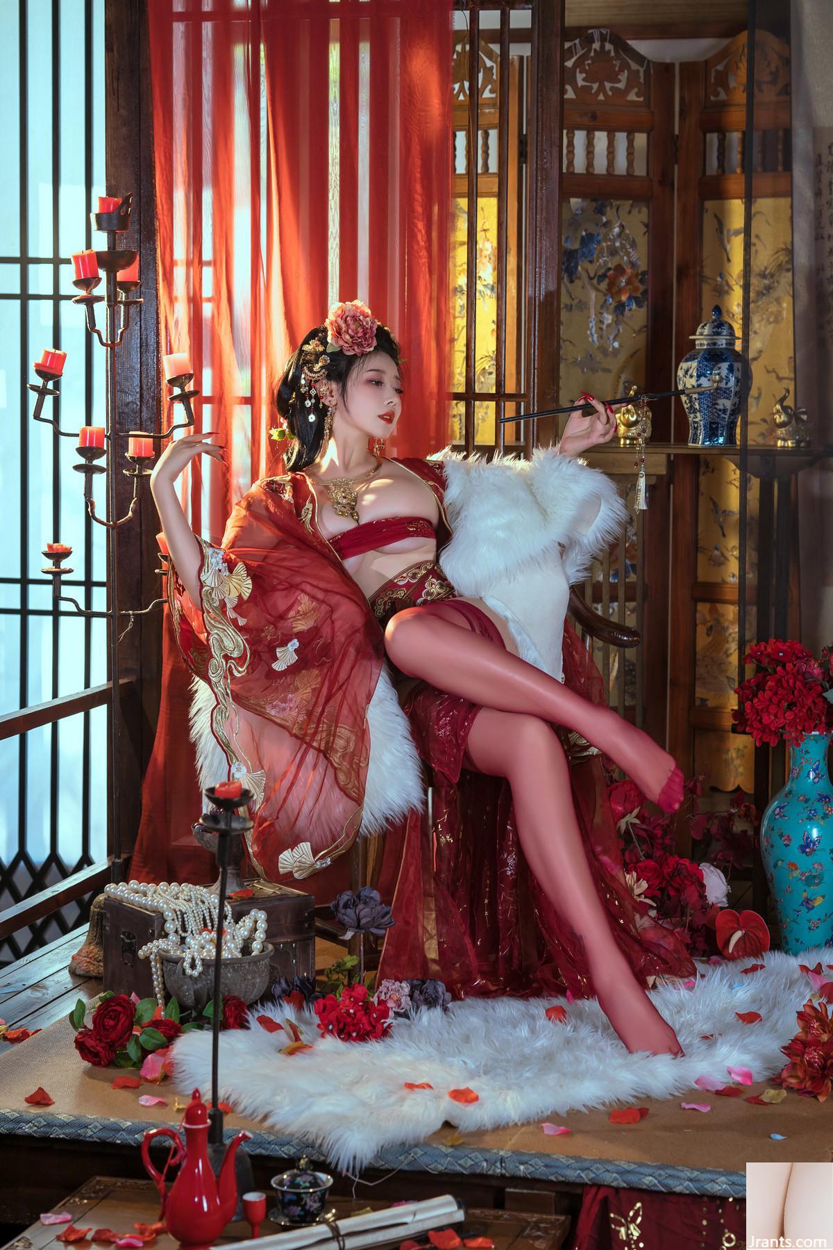 Coser beleza Yun Xixi Naitao e Nai Xijiang bom bordel romance tema irmãs sexy vestido clássico mestre mostra figura rechonchuda foto sedutora