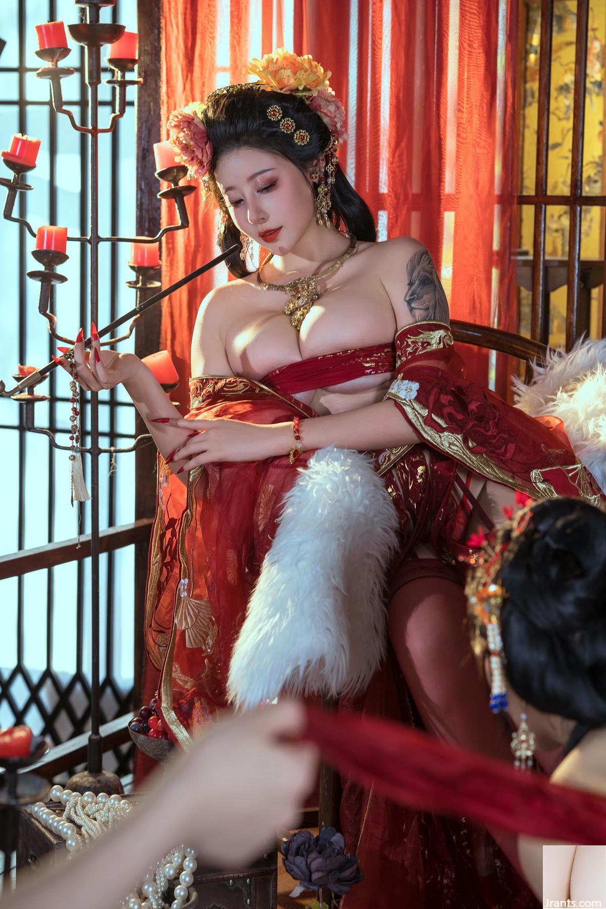 Coser красавица Yunxi Xi Naitao и Naixijiang красивый бордель романтическая тема сексуальные сестры классическое платье мастер показывает пухлую фигуру соблазнительное фото