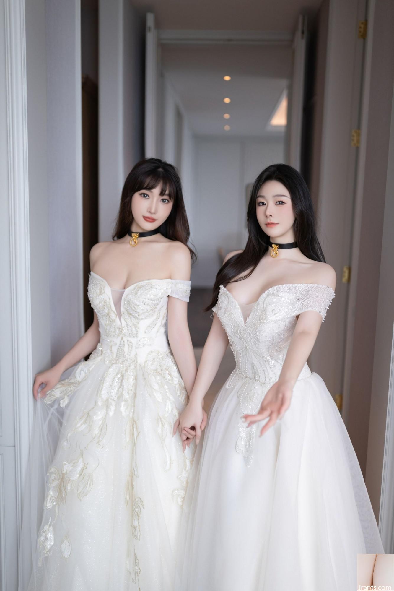 (Xiuren Fanwai) Xiuren Beauty Model Little Teassing &#038; Lu Yingxuan &#8222;Doppel Hochzeitskleid&#8220; (105p)