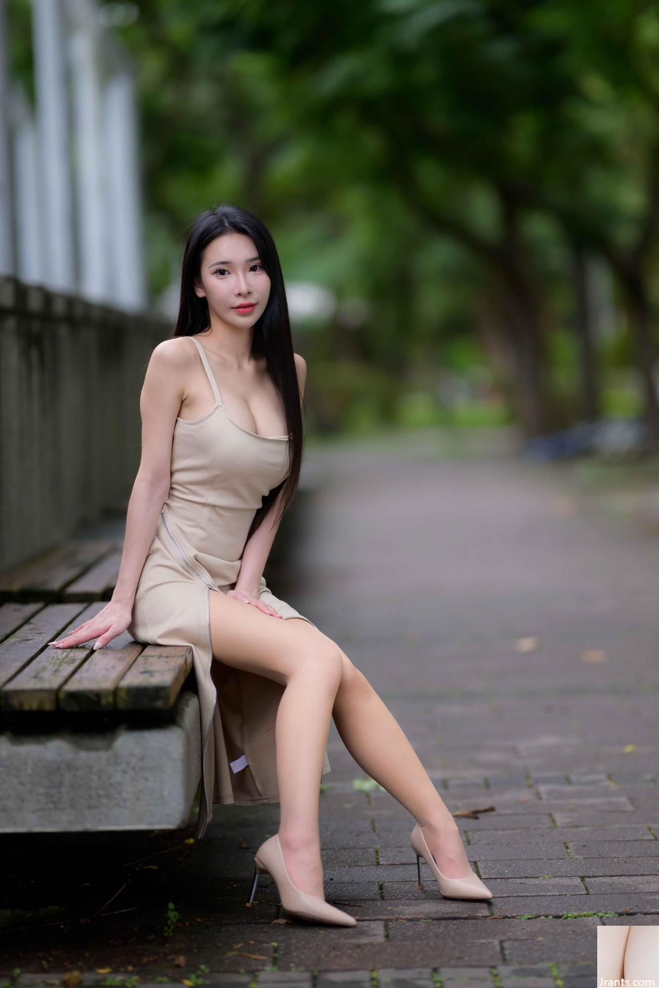 (လှပသောခြေထောက်များအပို) Long-Legged Model Yunas High-Slit Long စကတ်များ (128p)