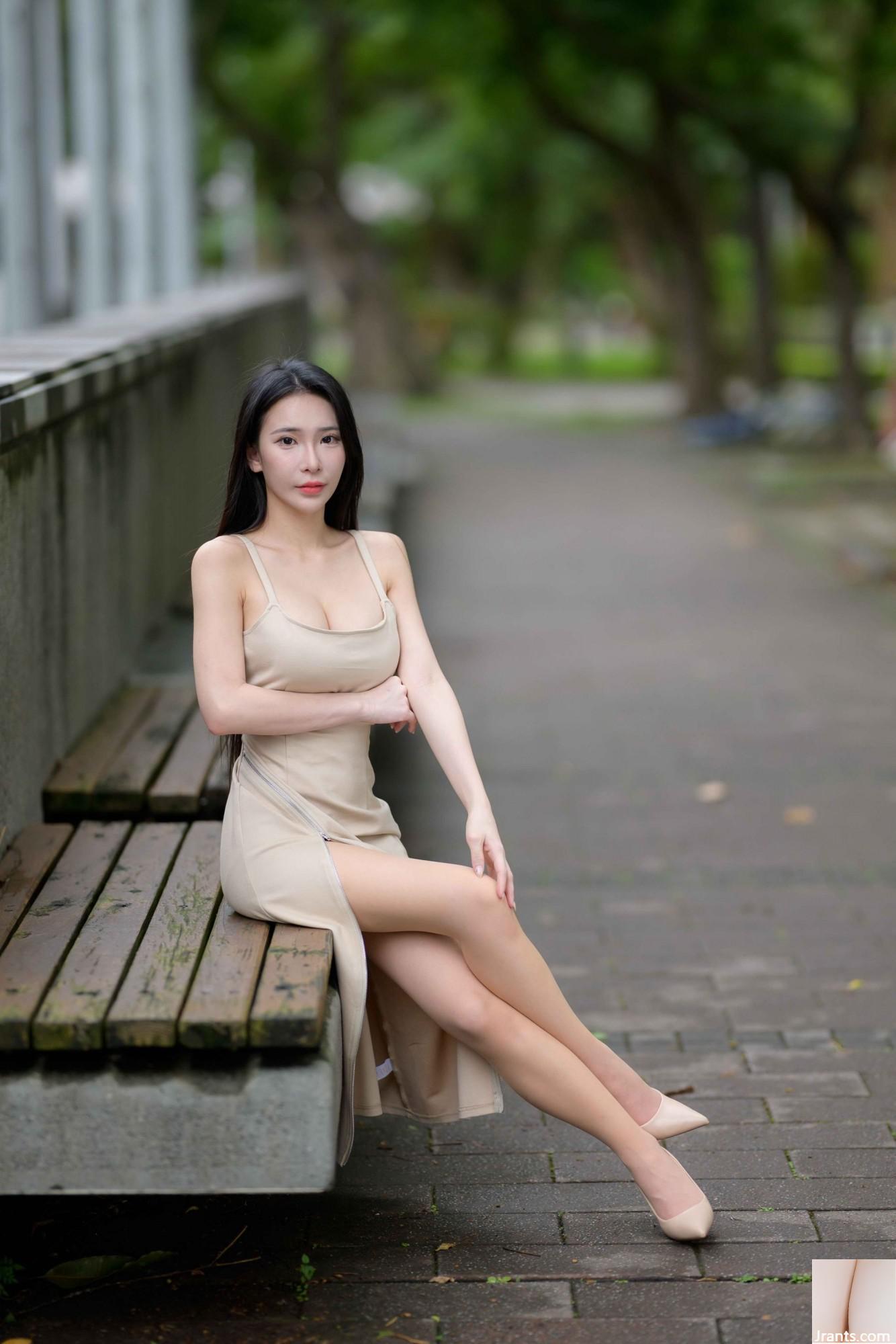 (လှပသောခြေထောက်များအပို) Long-Legged Model Yunas High-Slit Long စကတ်များ (128p)