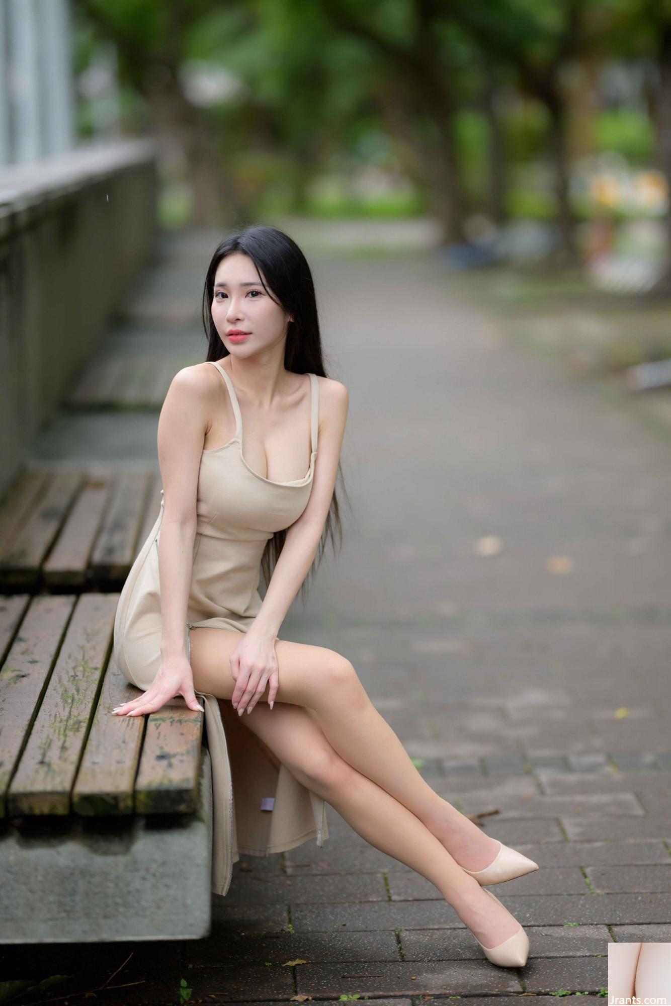 (လှပသောခြေထောက်များအပို) Long-Legged Model Yunas High-Slit Long စကတ်များ (128p)