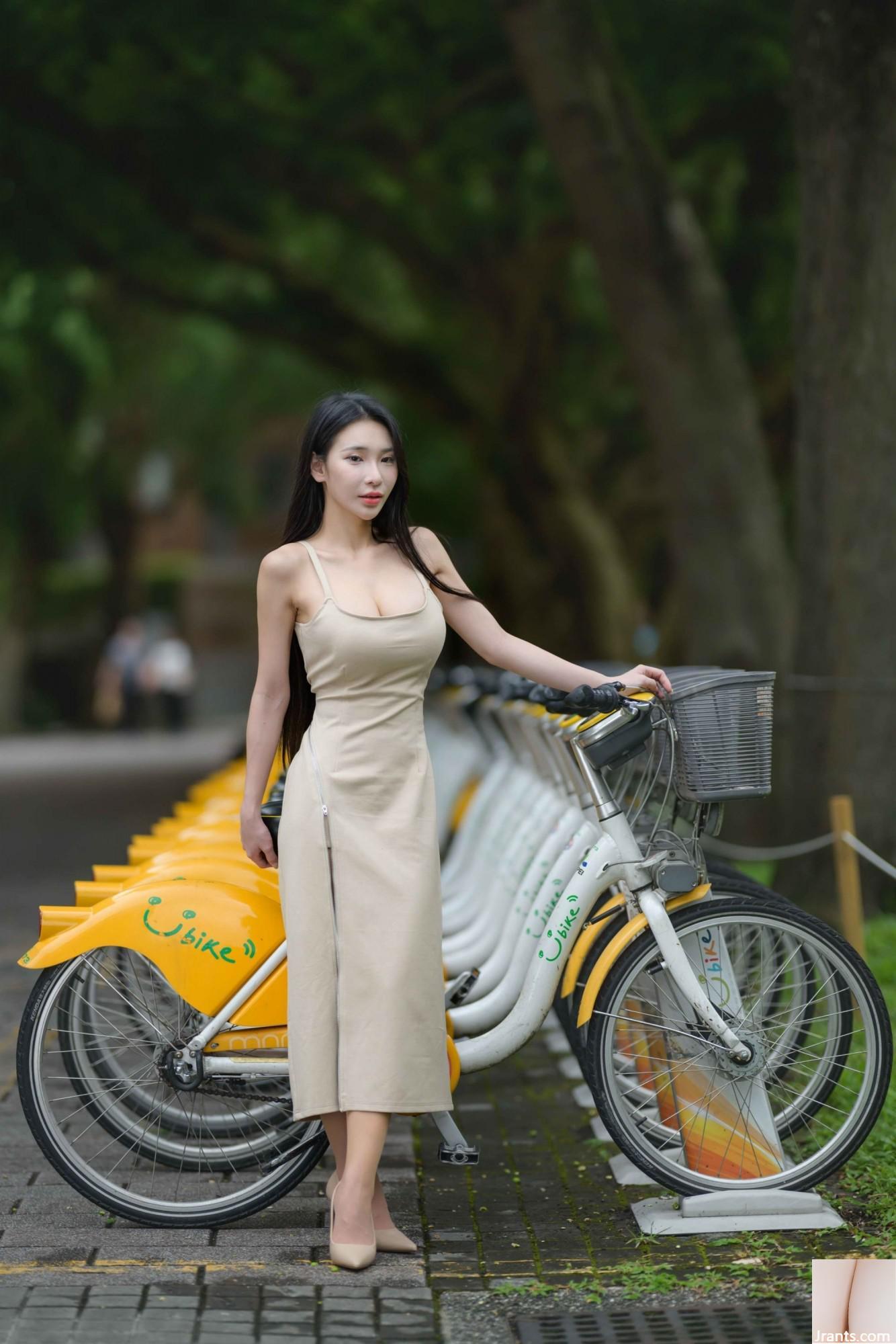 (လှပသောခြေထောက်များအပို) Long-Legged Model Yunas High-Slit Long စကတ်များ (128p)