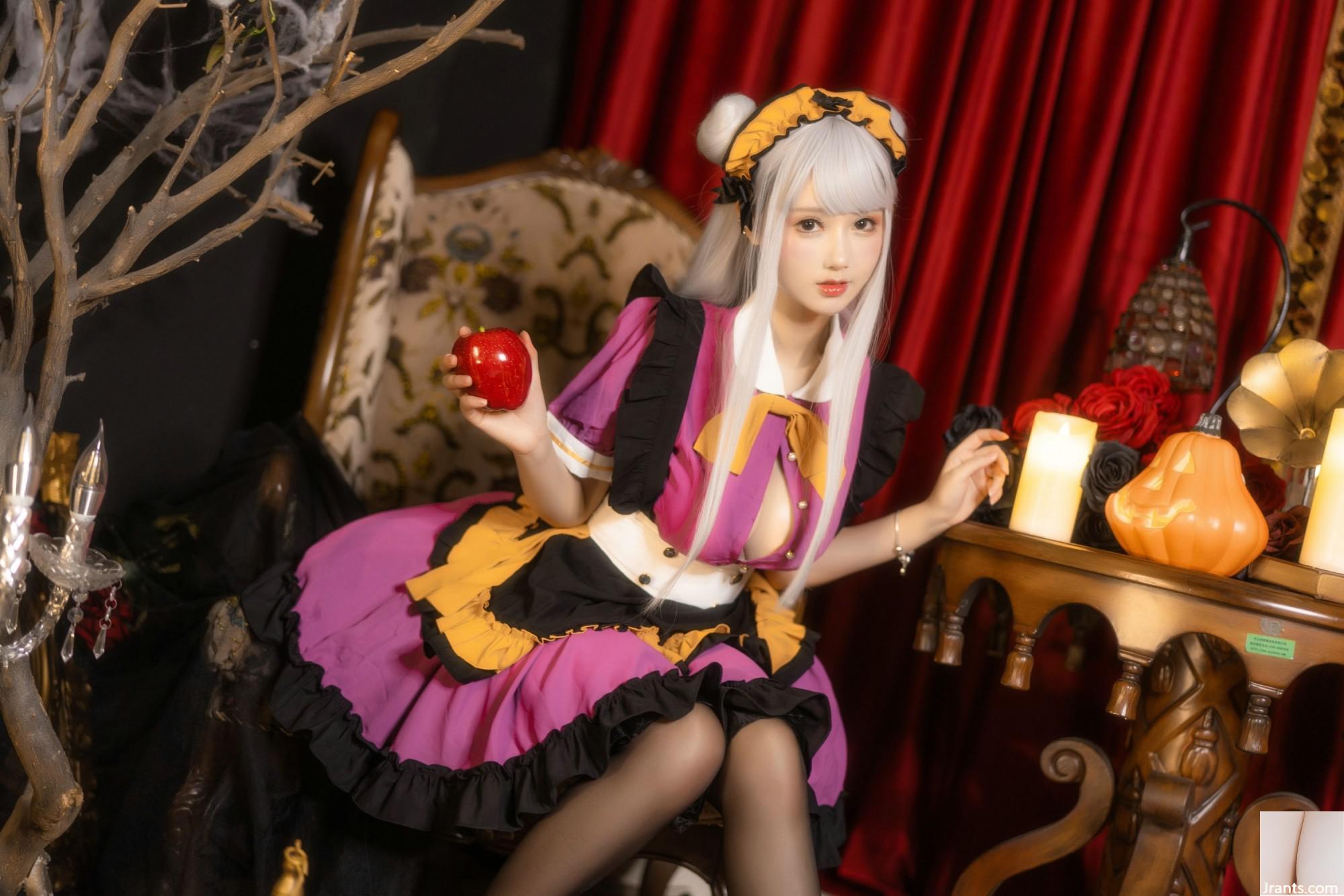 (Coleção da Internet) Garota do bem -estar Mimi Hanyu &#8220;Halloween Black Silk Maid&#8221; exclusivo VIP (36p)