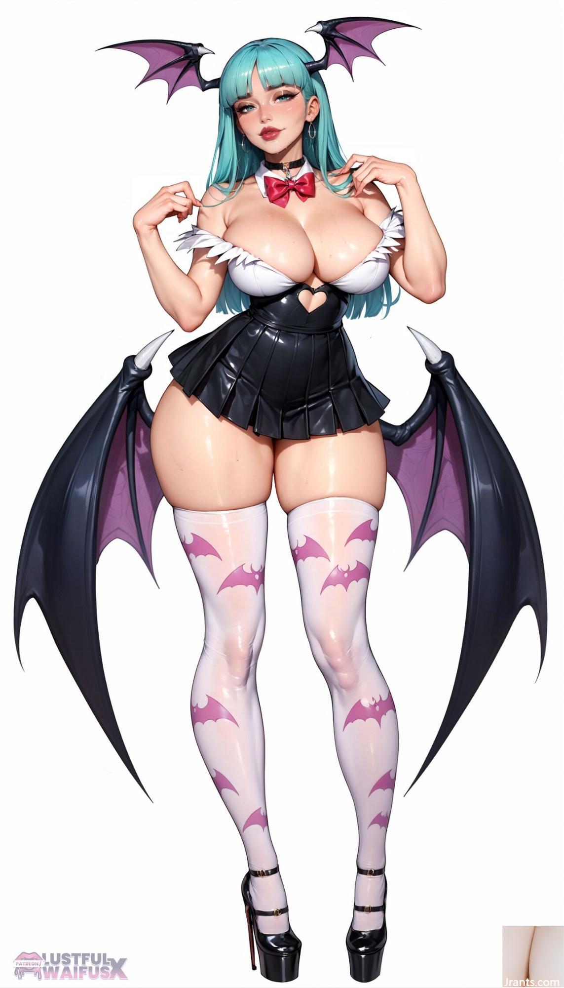 Lustfulwaifux -Morrigan Aensland Exam (Al Genated) * Patreon * 1