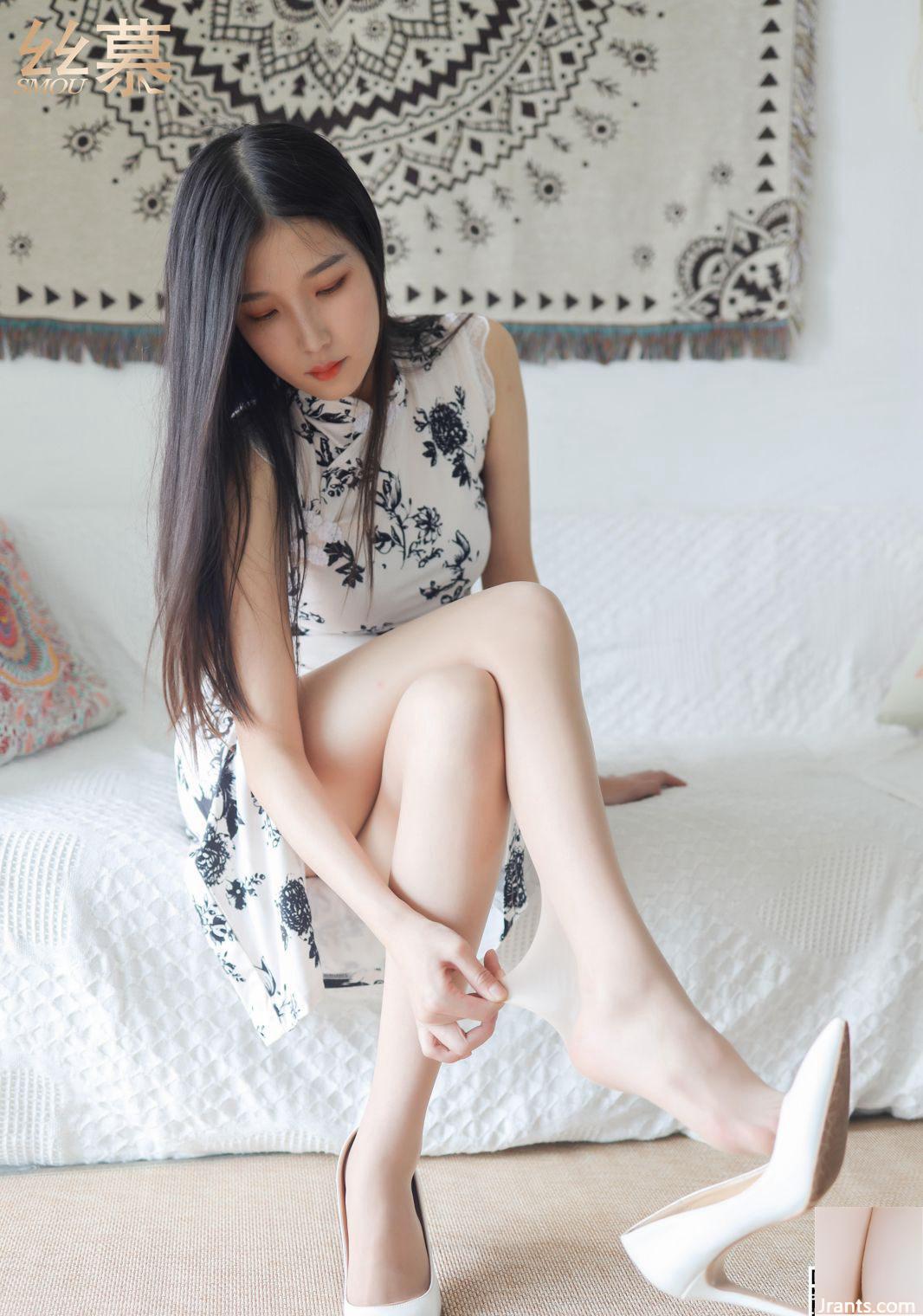 Sexy Cheongsam Beauty с кокетливыми ногами и чулками HD Jade Feet Photo (27p)