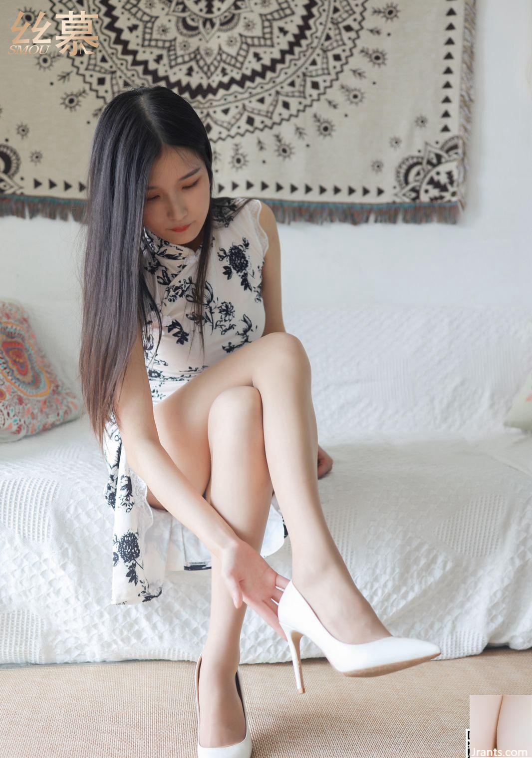 Sexy Cheongsam Beauty с кокетливыми ногами и чулками HD Jade Feet Photo (27p)