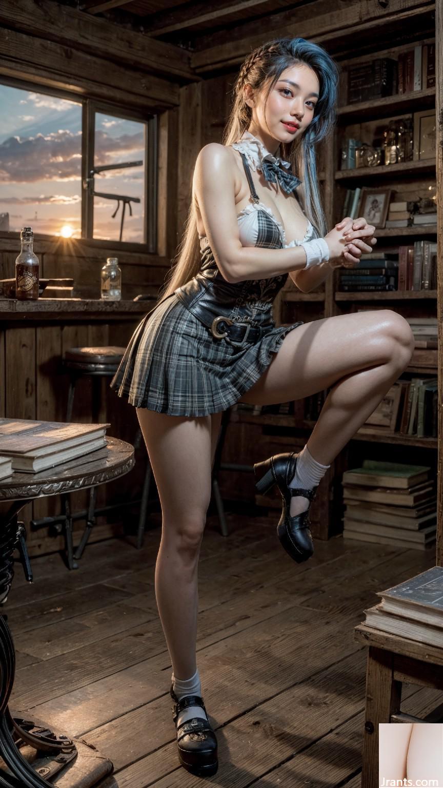 مكتبة steampunk القديمة