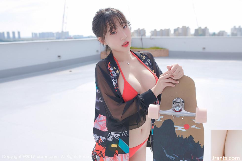 Qingqing&#39;s Private Private Swinger + Outdoor Red Bikini သည်ပြီးပြည့်စုံသောခန္ဓာကိုယ် sexy ဓာတ်ပုံ (44p)