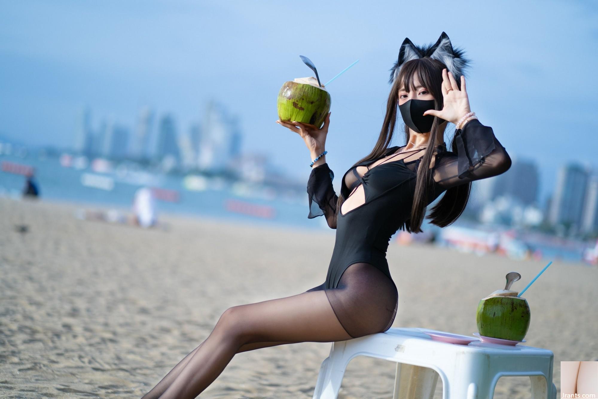 (Koleksi di Internet) Gadis Kesejahteraan Profesional Nanny Sanshuizi &#8220;Black Silk Swimsuit&#8221; VIP Exclusive (72p)