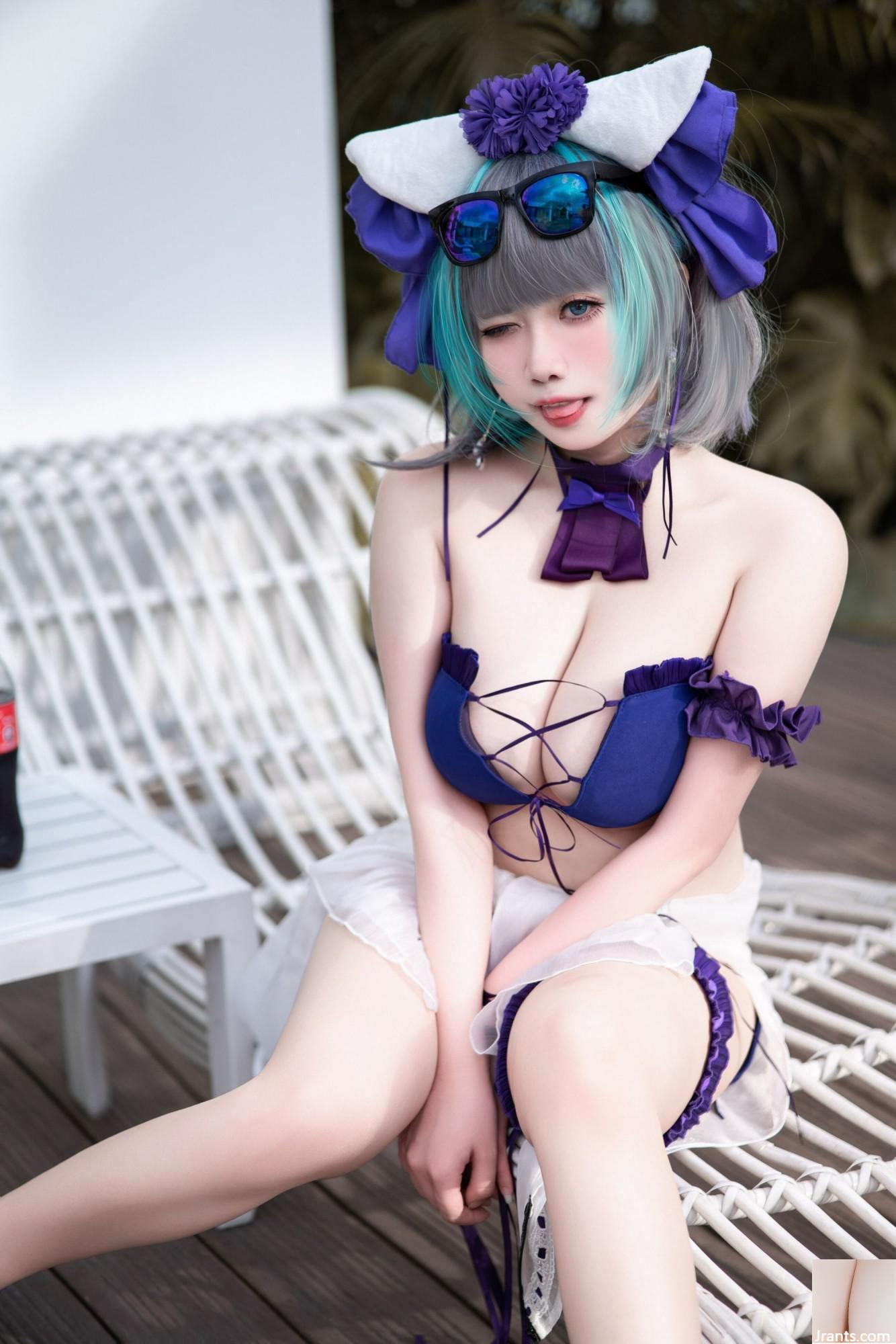 (مجموعه در اینترنت) دختر رفاهی Sadako Peach &#8220;Cheshire Swimsuit&#8221; VIP Exclusive (64p)