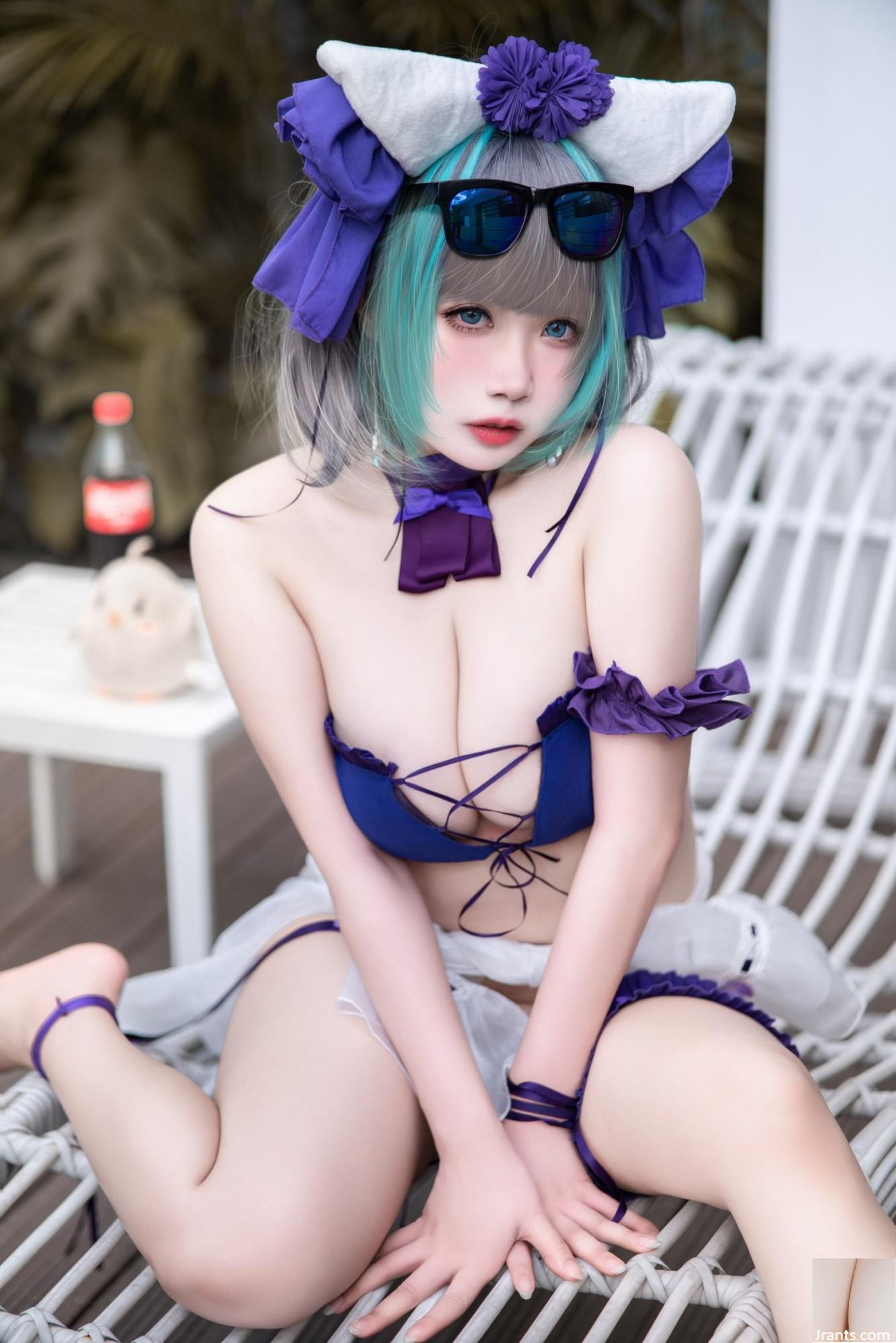 (مجموعه در اینترنت) دختر رفاهی Sadako Peach &#8220;Cheshire Swimsuit&#8221; VIP Exclusive (64p)