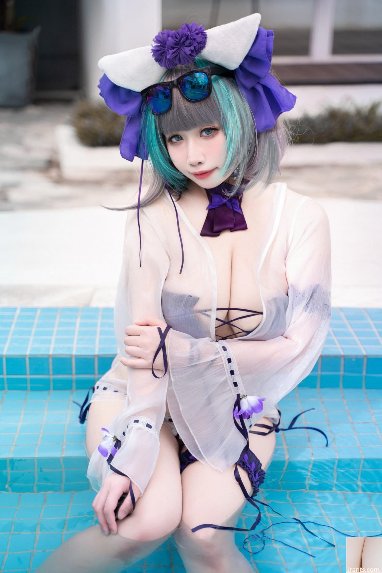 (مجموعه در اینترنت) دختر رفاهی Sadako Peach &#8220;Cheshire Swimsuit&#8221; VIP Exclusive (64p)