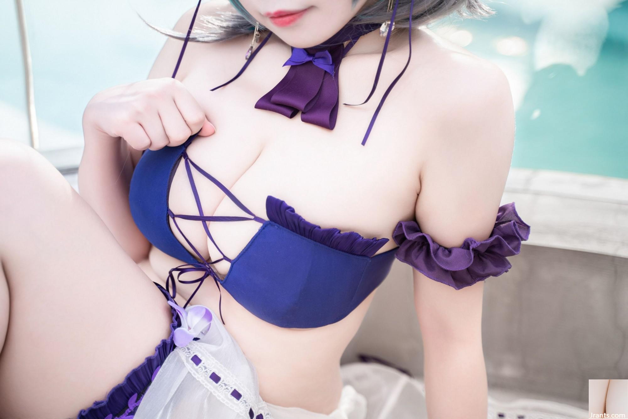 (مجموعة على الإنترنت) Girl Girl Sadako Peach &#8220;Cheshire Swimsuit&#8221; VIP الحصري (64p)