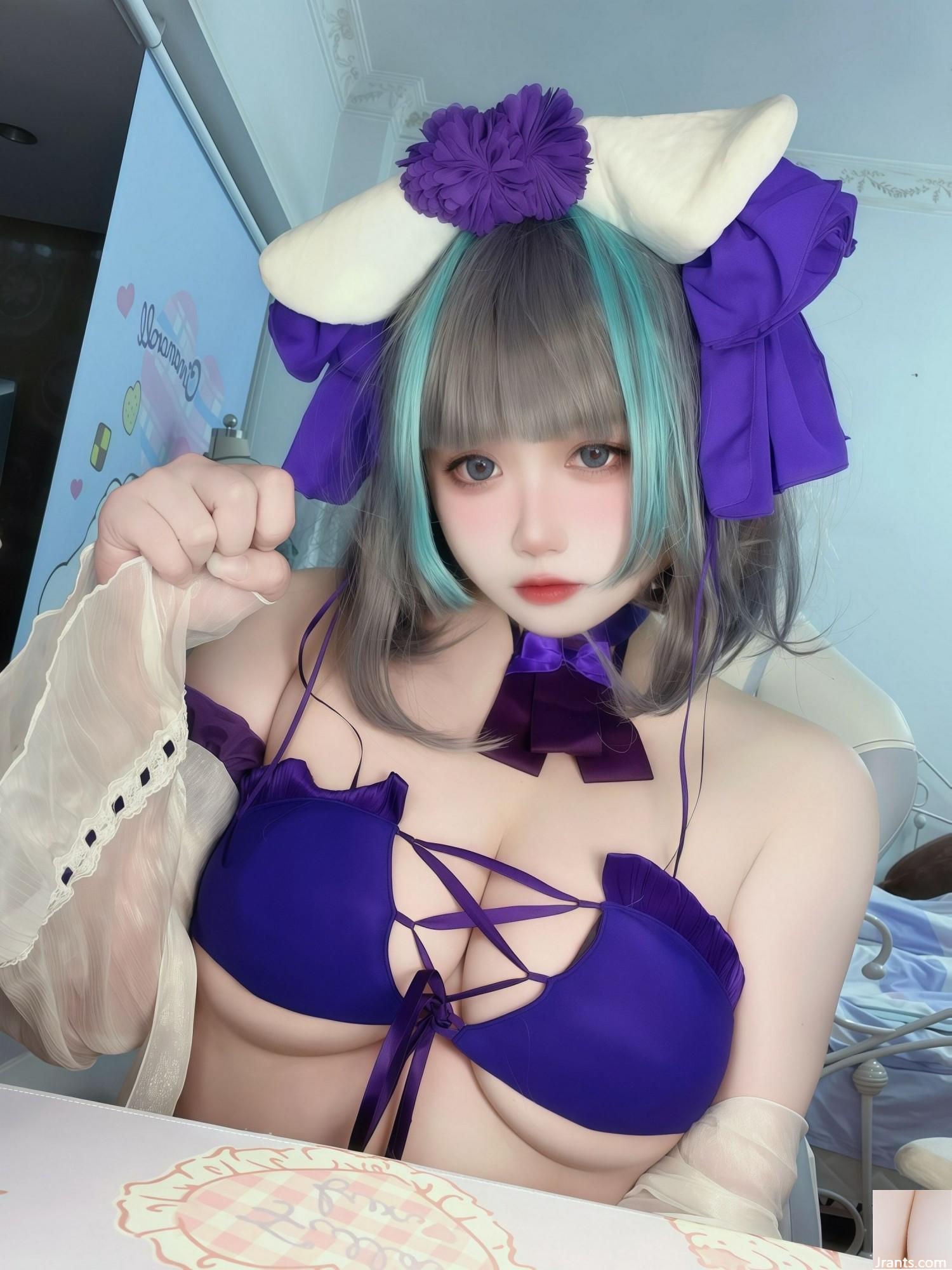 (مجموعة على الإنترنت) Girl Girl Sadako Peach &#8220;Cheshire Swimsuit&#8221; VIP الحصري (64p)