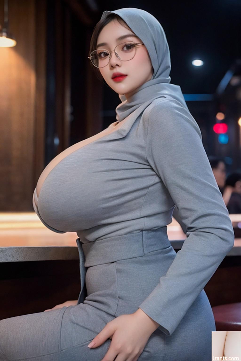 Hijab in der Bar