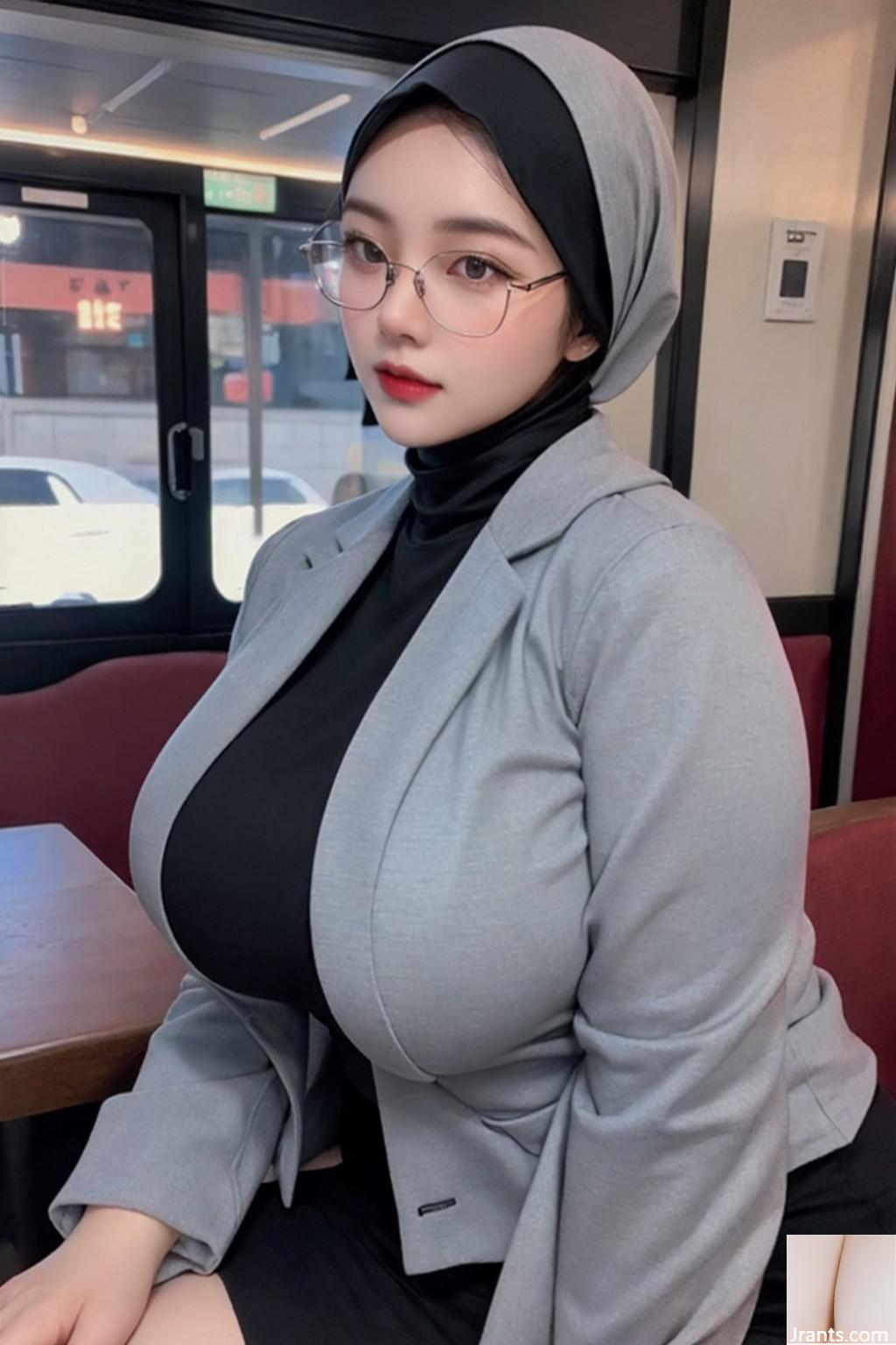 Hijab in der Bar