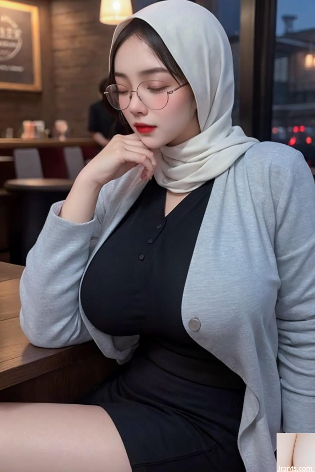 Hijab in der Bar