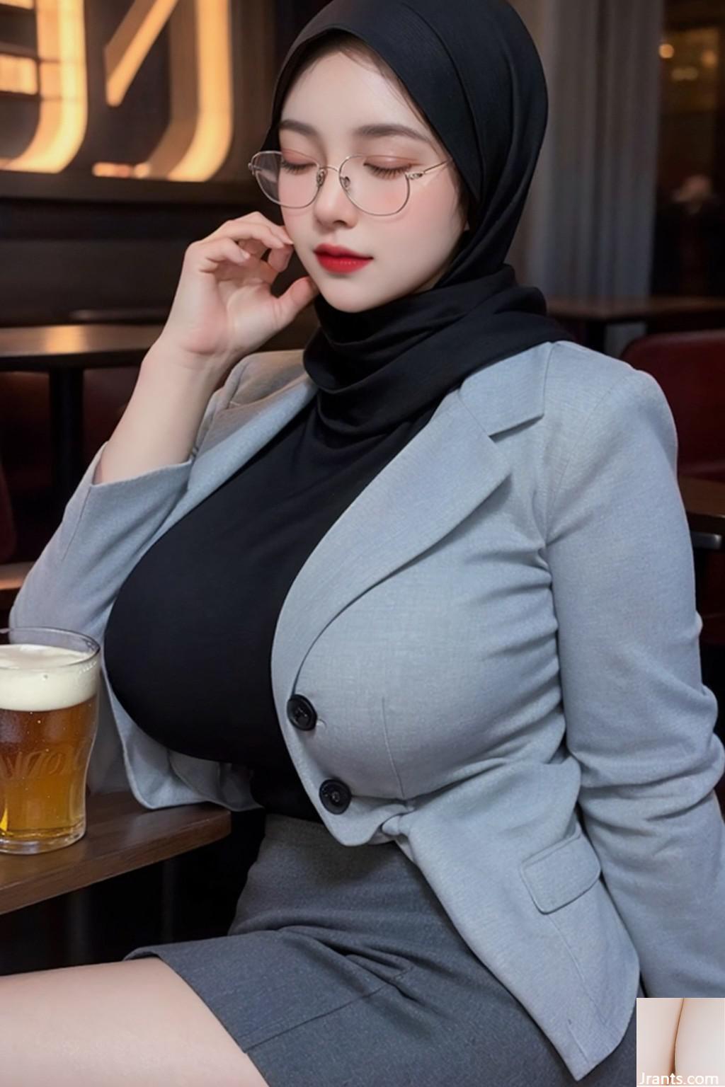 Hijab in der Bar