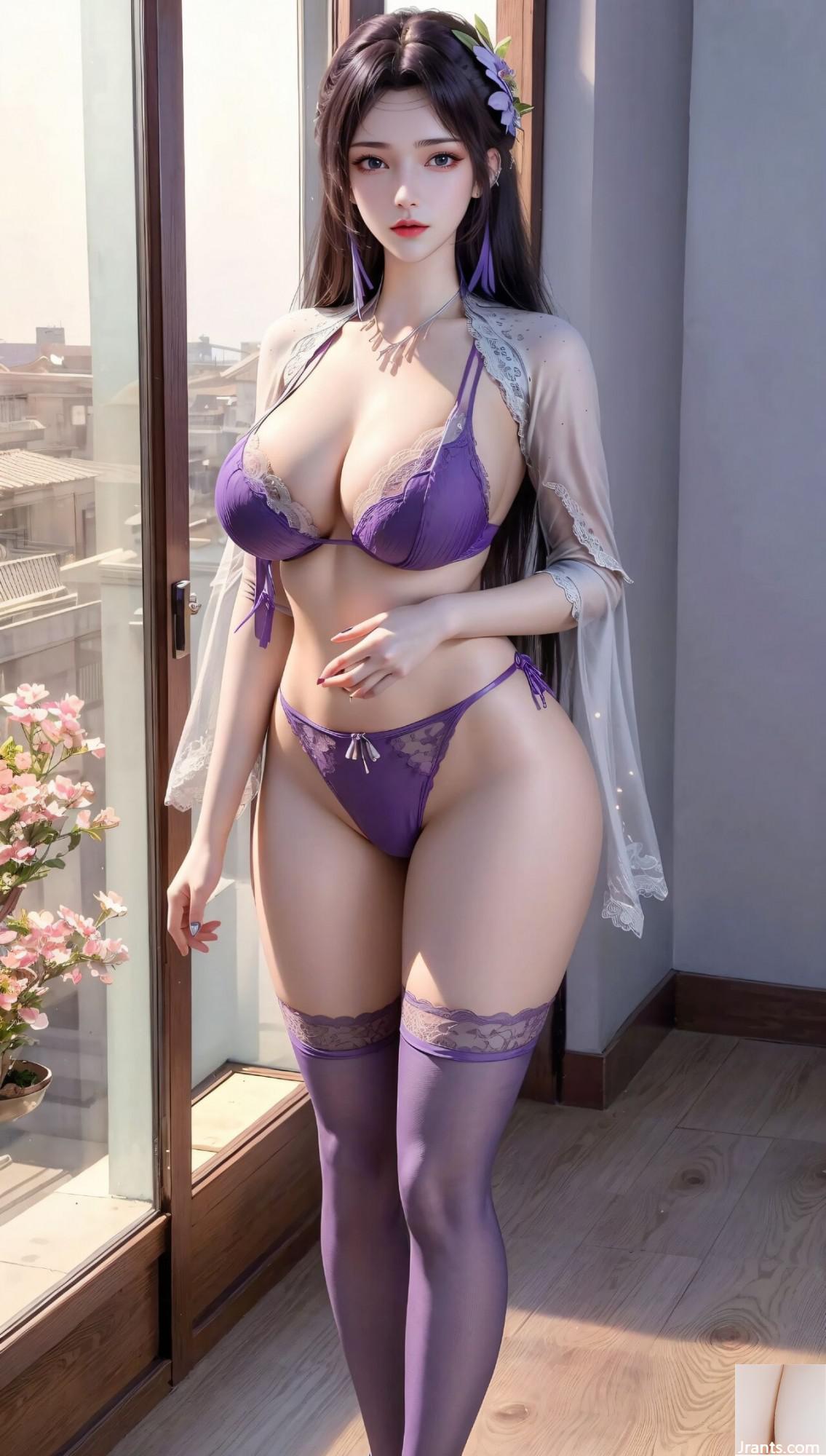 (AI المولدة) القتال كسر السحابة Sky Rhyme Purple Lace 1