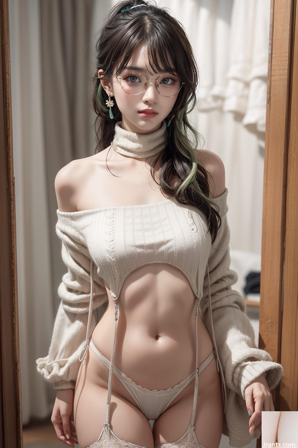 Sweater para a 56ª mulher (manto de cabelo devastado feminino)