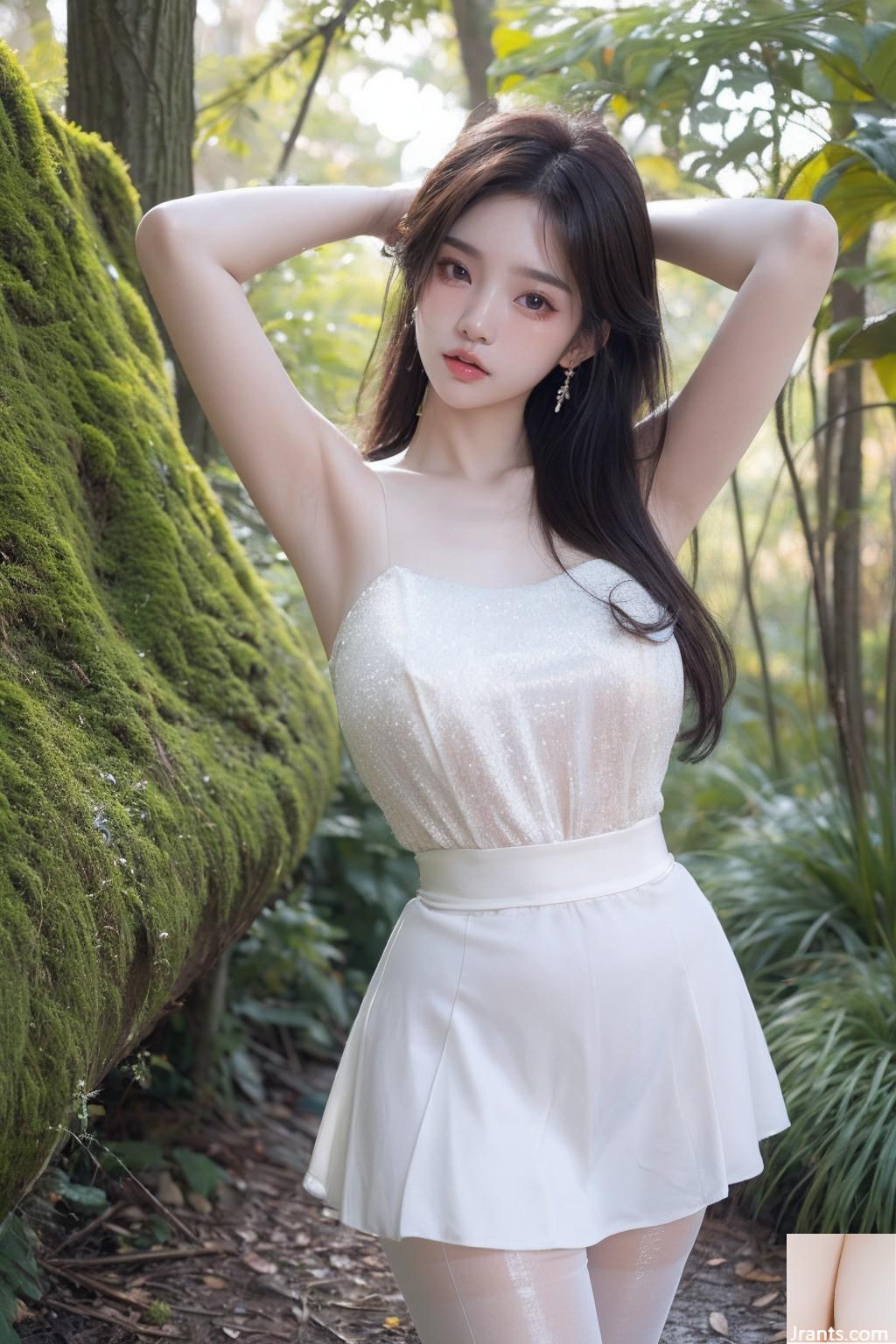 Fille dans la forêt