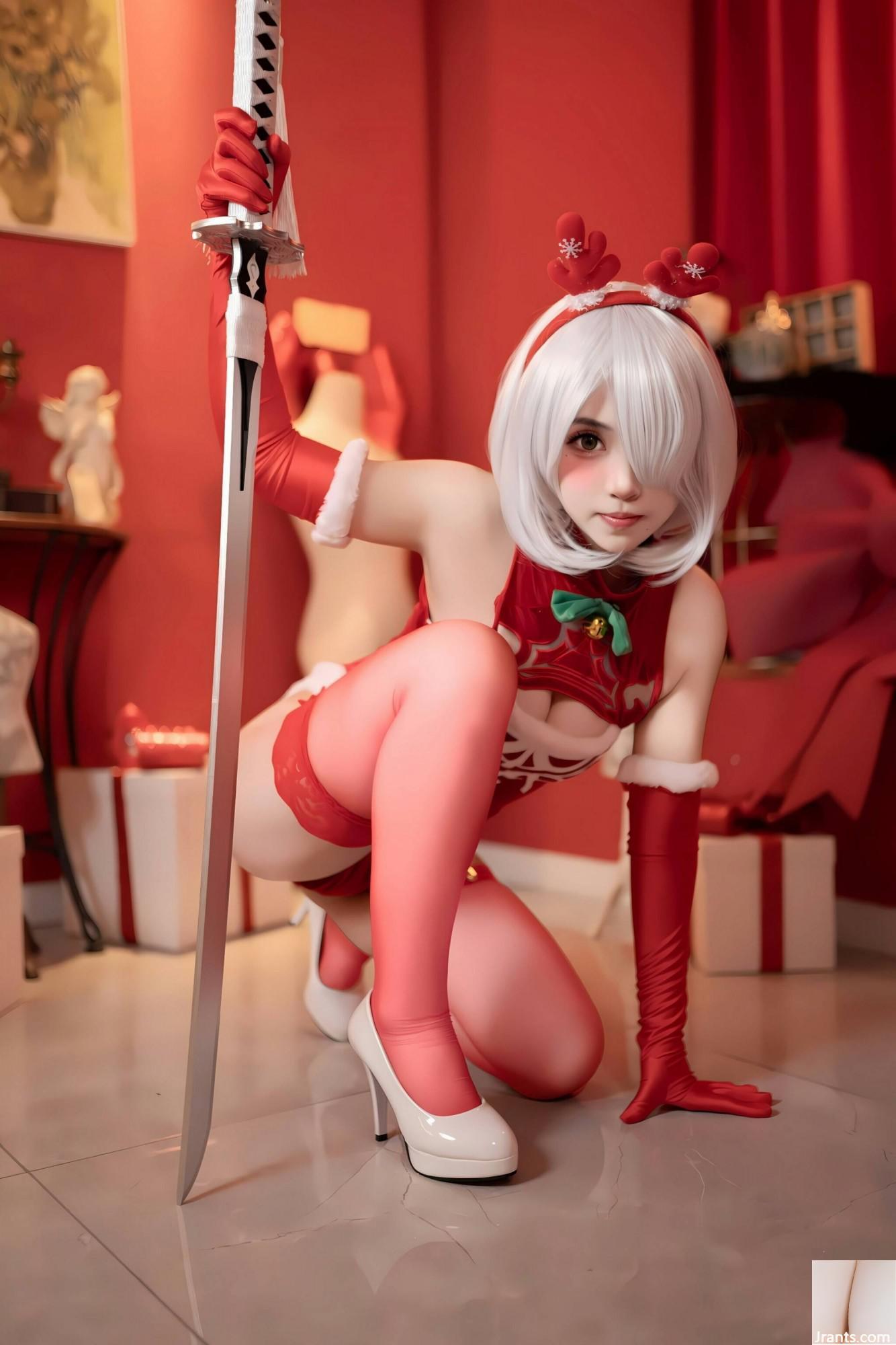 (Çevrimiçi Koleksiyon) Refah Girl Bonnie&#39;nin &#8220;Noel Kırmızı Elbise&#8221; VIP Exclusive (135p)