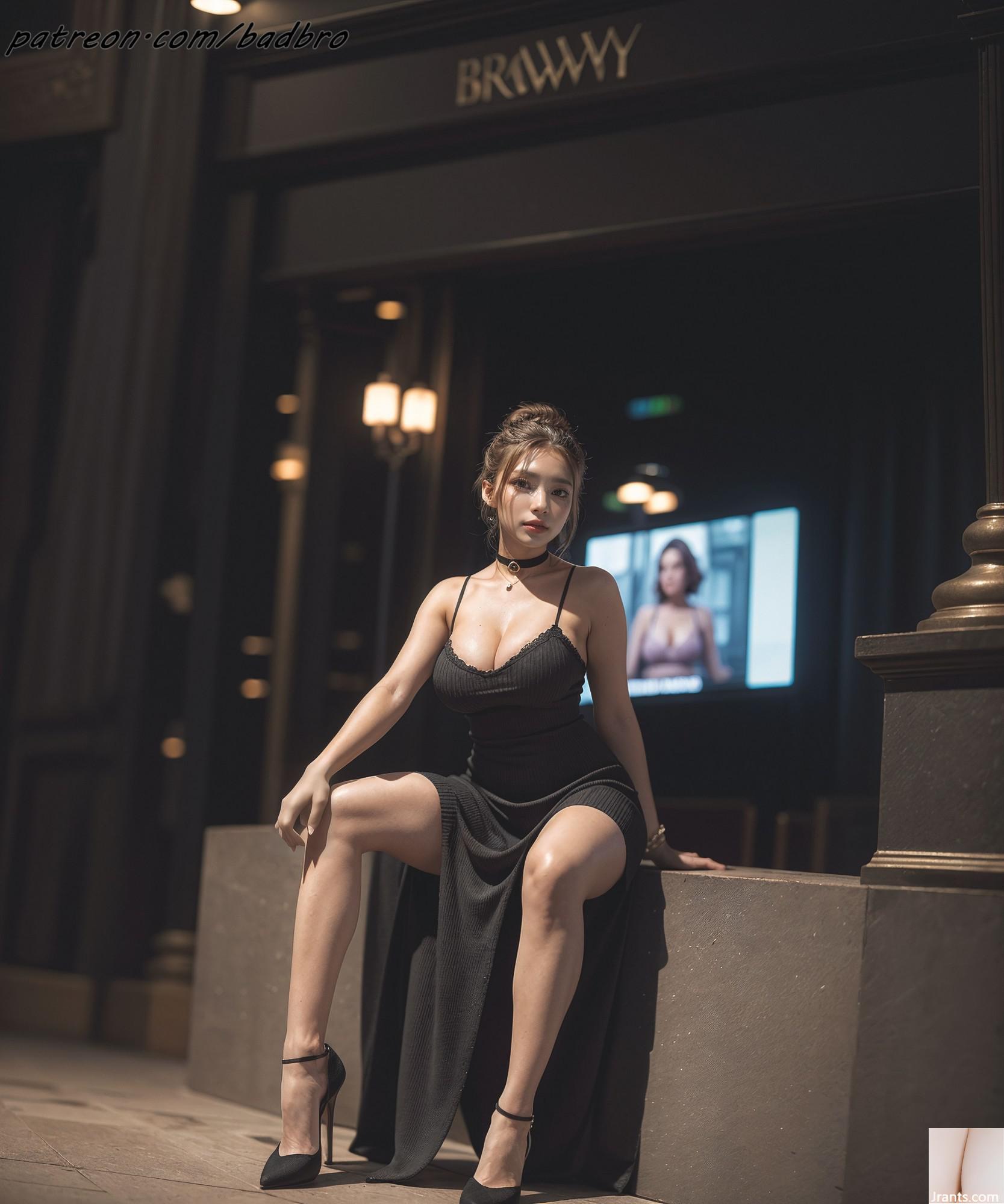 Badbro_side -Schlitzkleid zurück