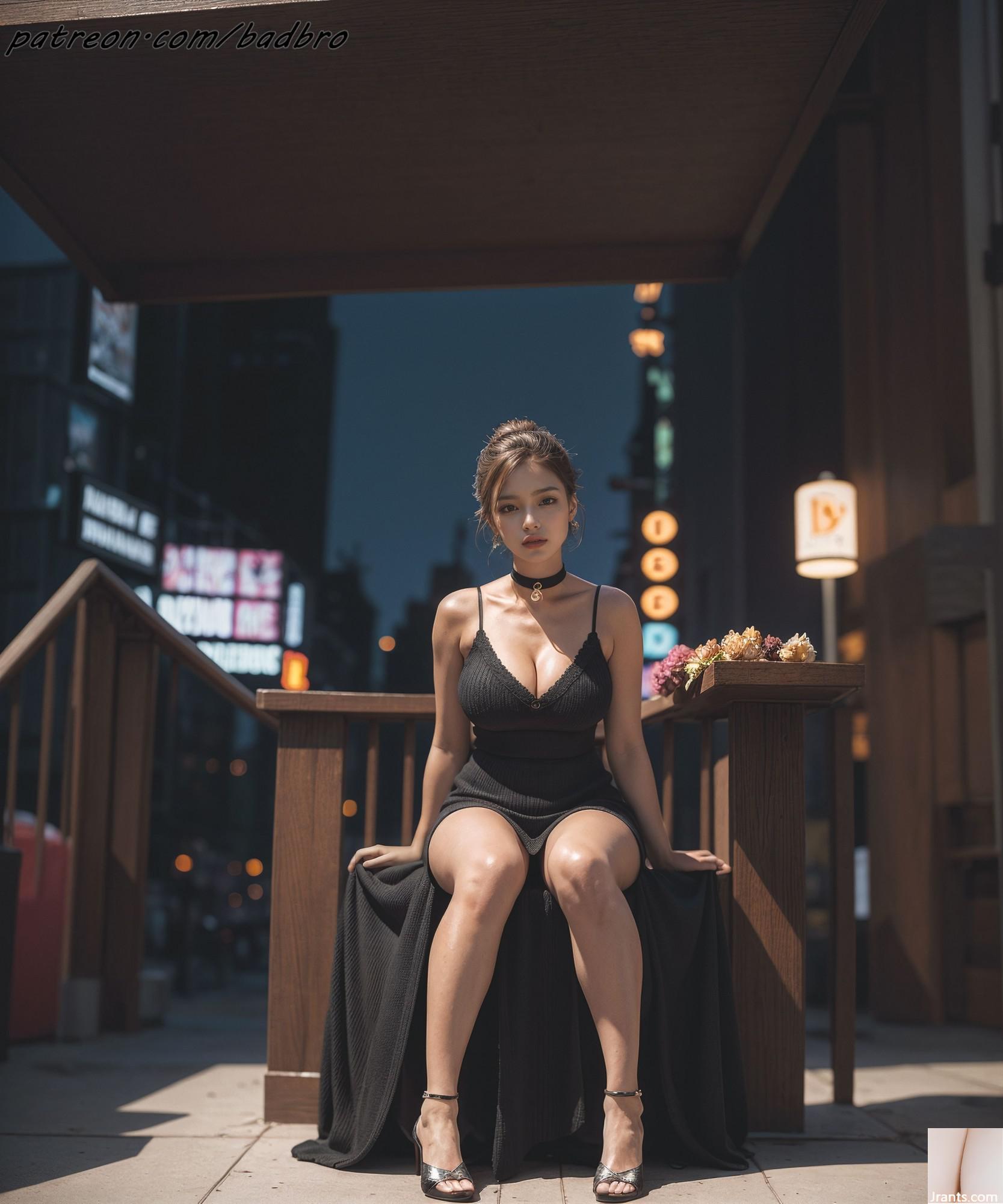 Badbro_side -Schlitzkleid zurück