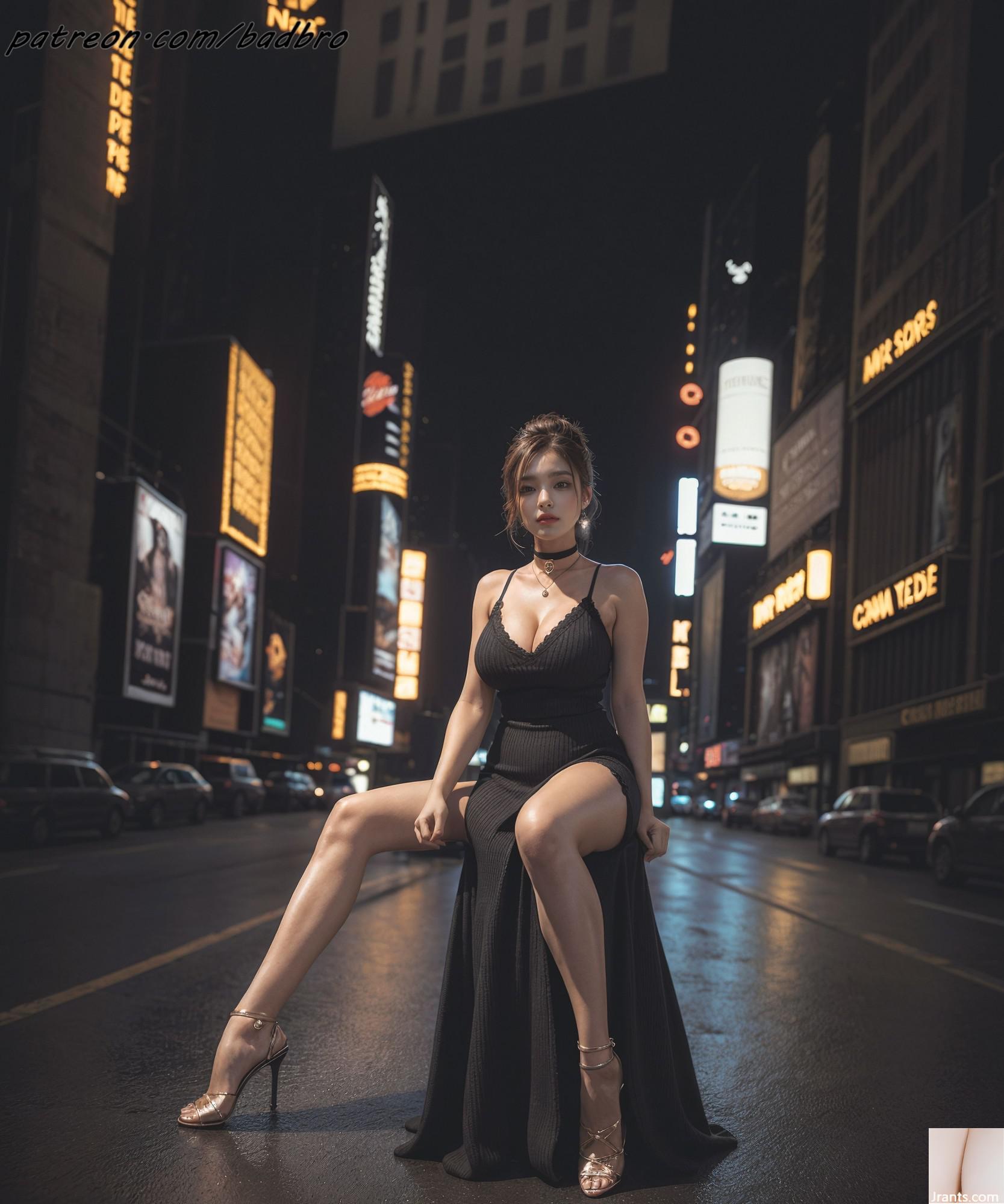Badbro_side -Schlitzkleid zurück