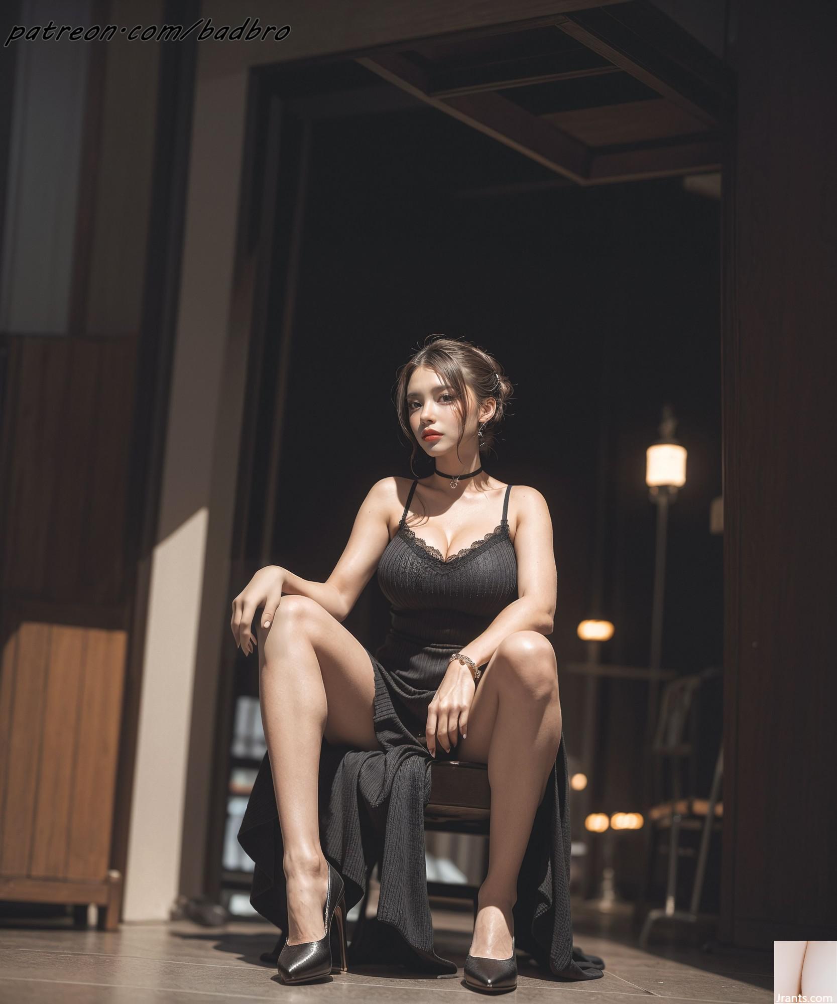 Badbro_side -Schlitzkleid zurück