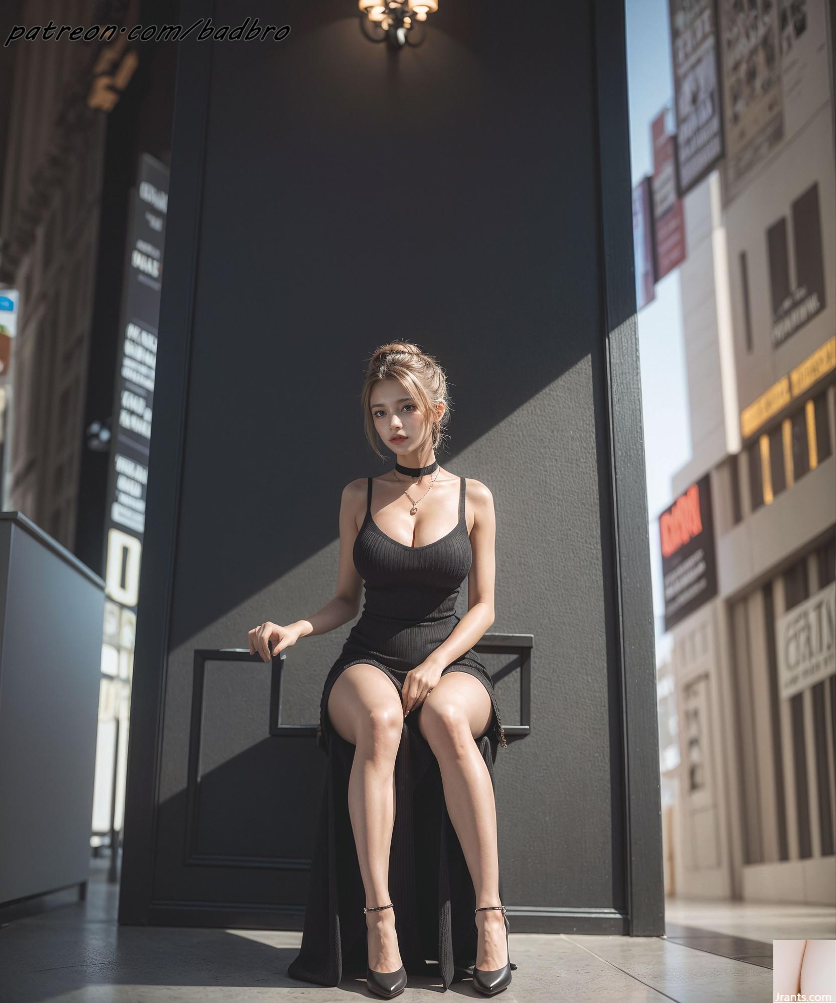 Badbro_side -Schlitzkleid zurück