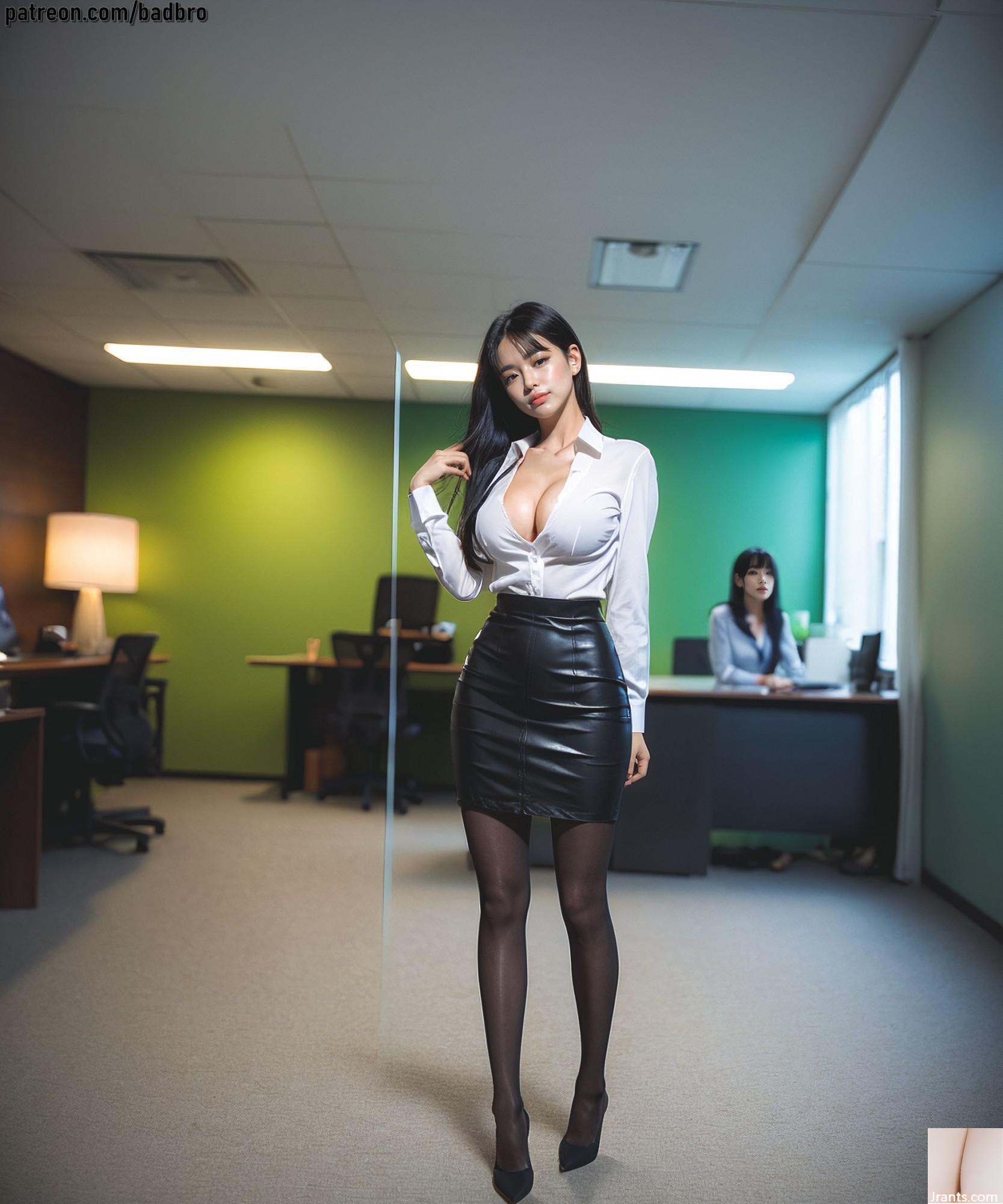 Badbro_pictorial Style Office Girl and Happy Peing