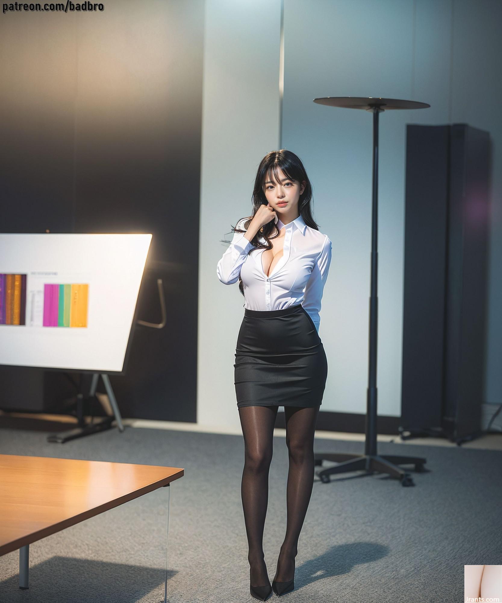 Badbro_pictorial Style Office Girl and Happy Peing