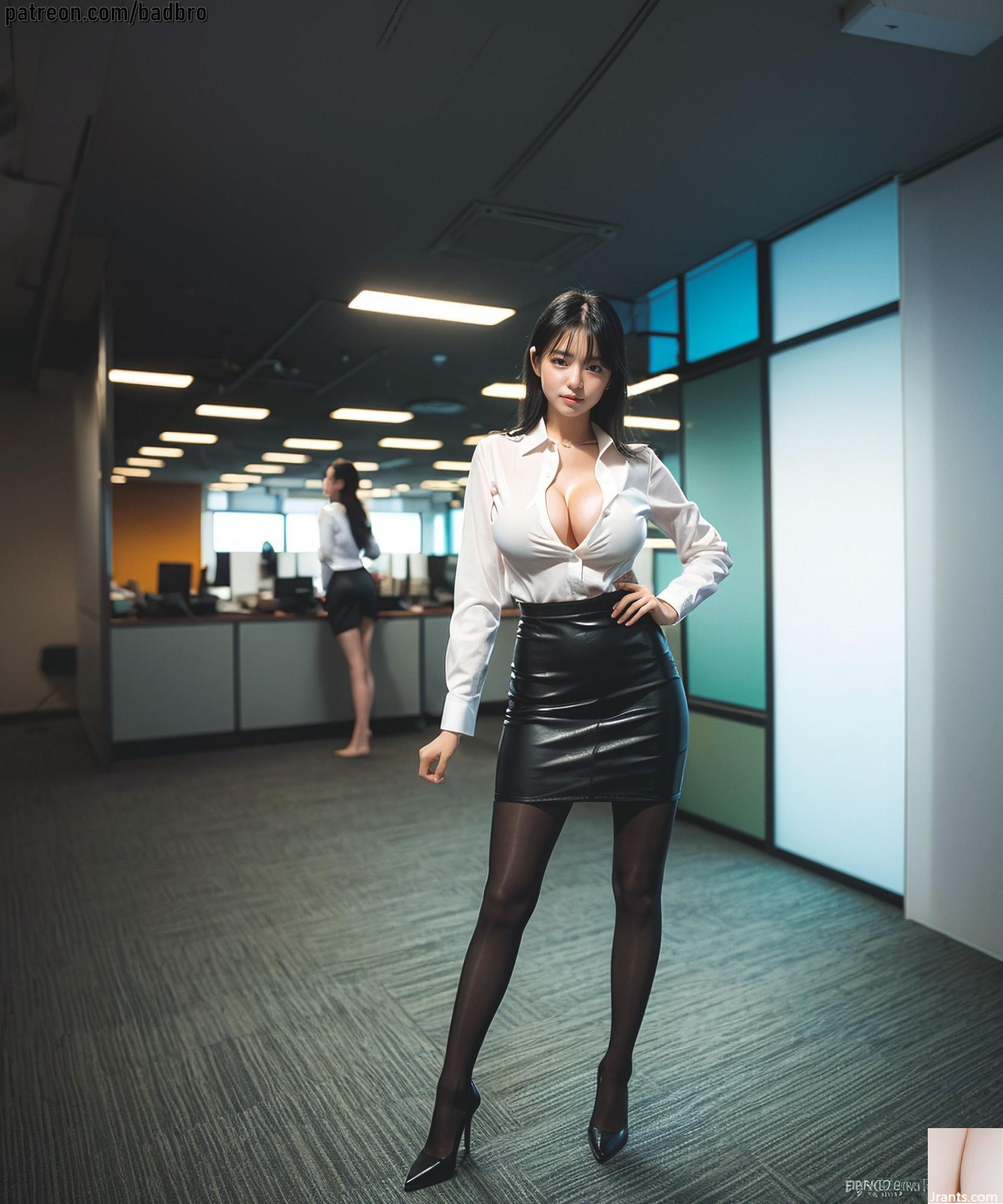 Badbro_pictorial Style Office Girl and Happy Peing